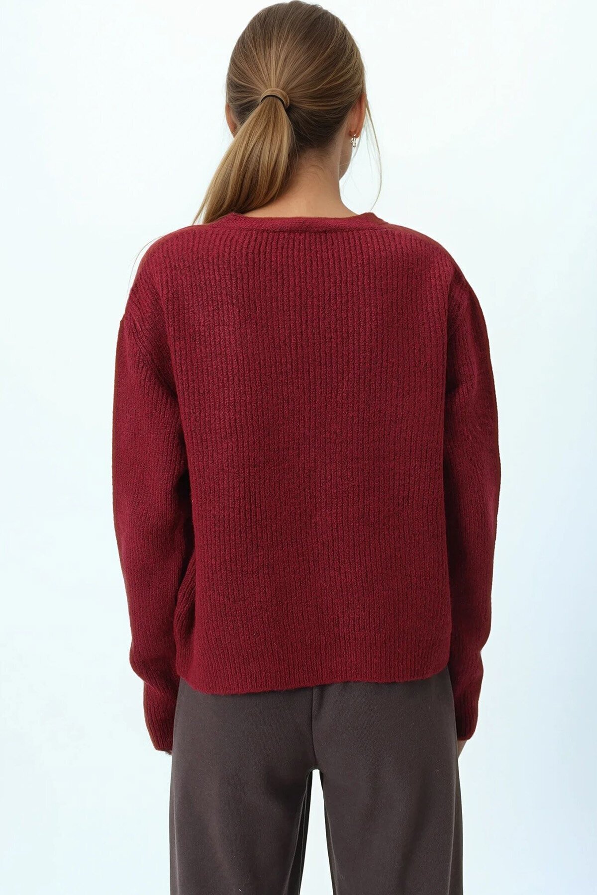 Bağlamalı Uzun Kollu Triko Bluz