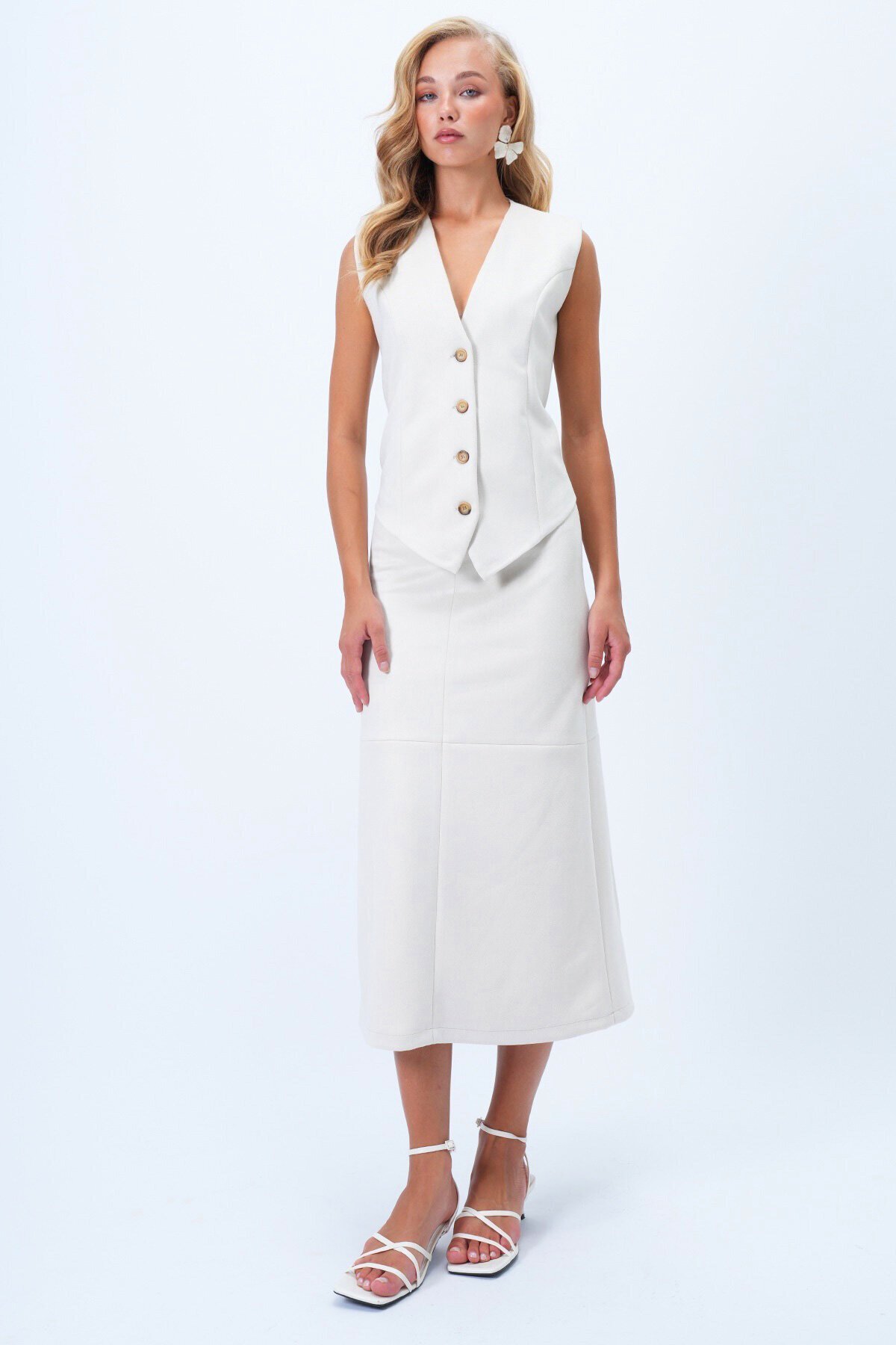 Beli Ayarlanabilir Dikiş Detaylı Suni Süet Yelek