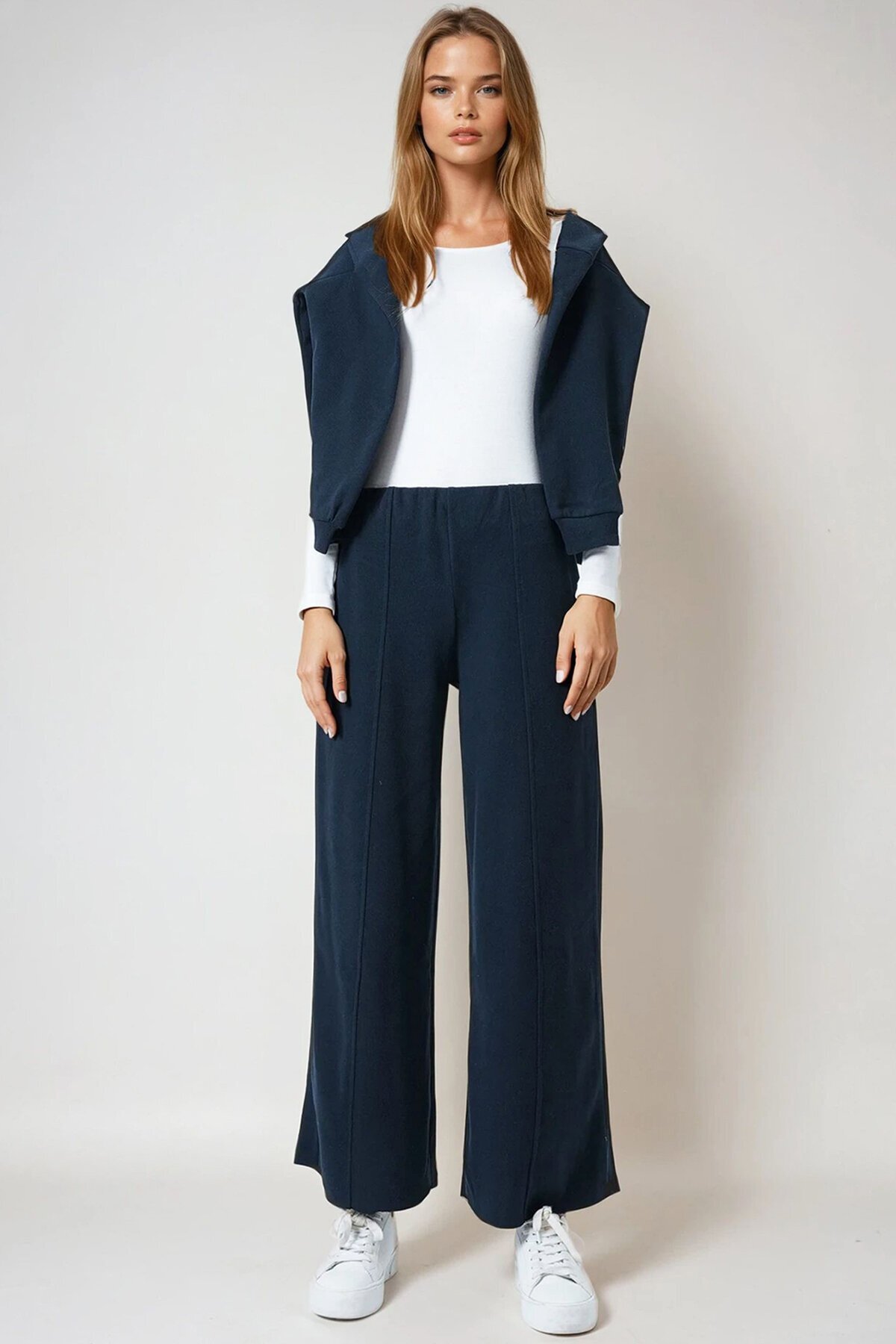 Beli Lastikli Cepsiz Palazzo Pantolon