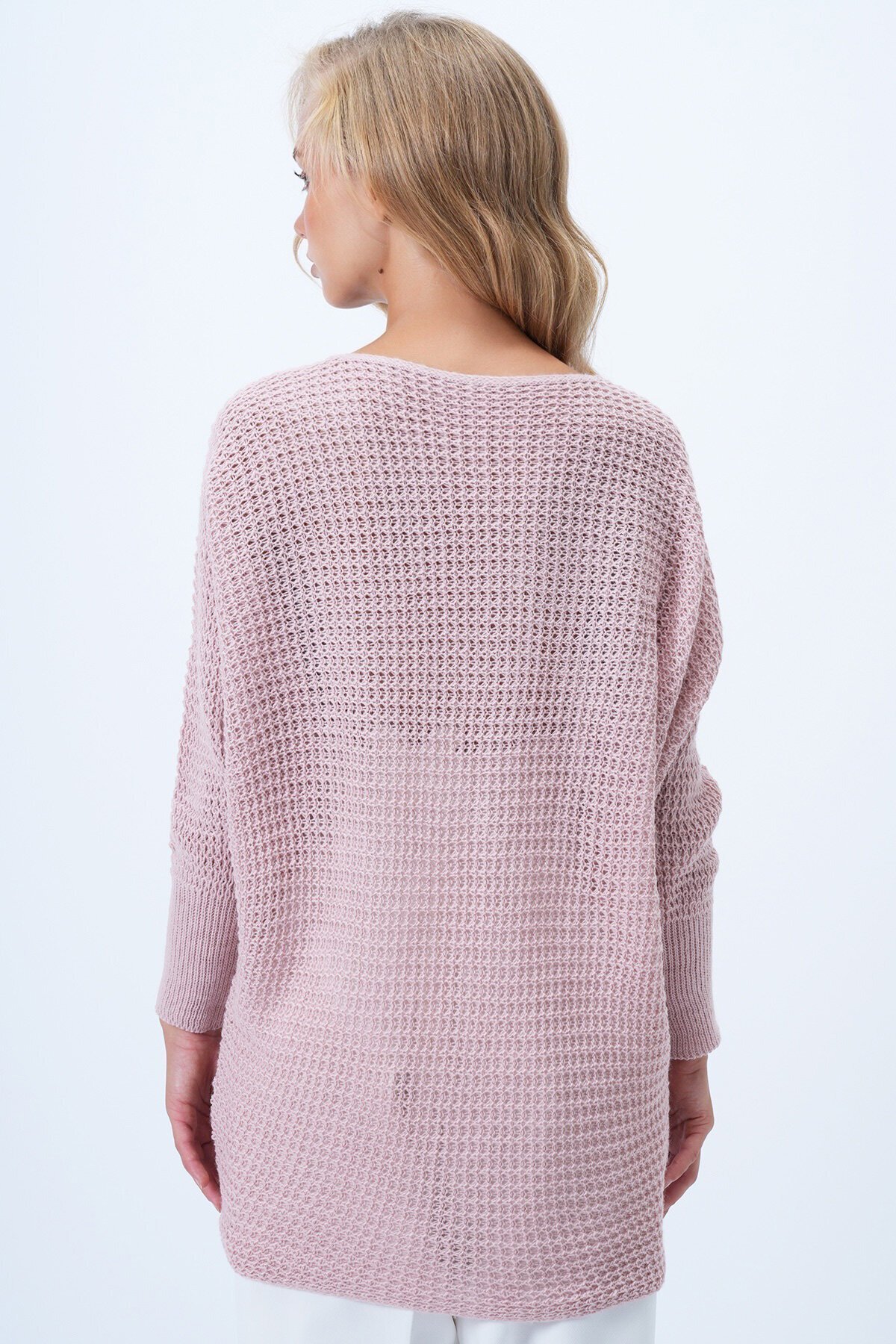 Bisiklet Yaka Fiyonk Detaylı Triko Bluz