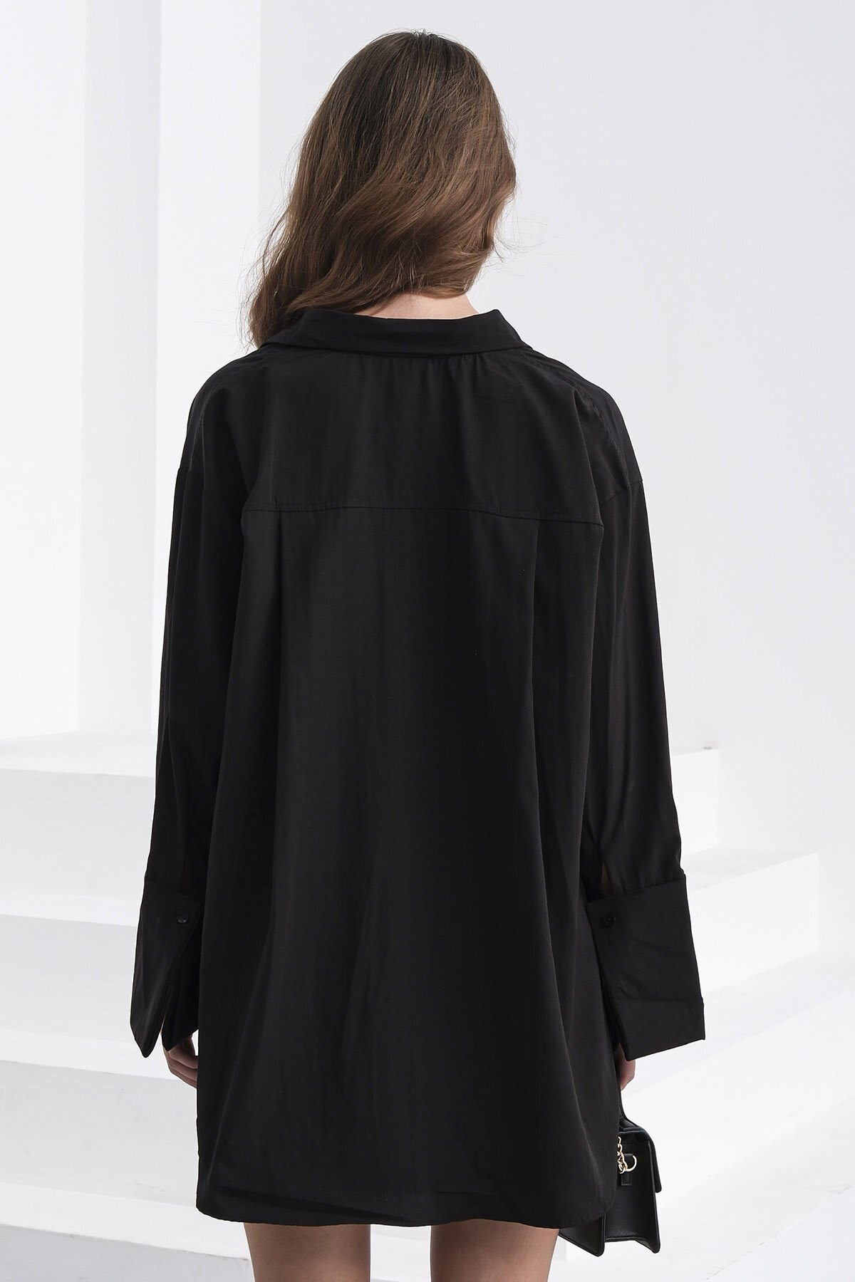 Çift Cepli Oversize Basic Gömlek