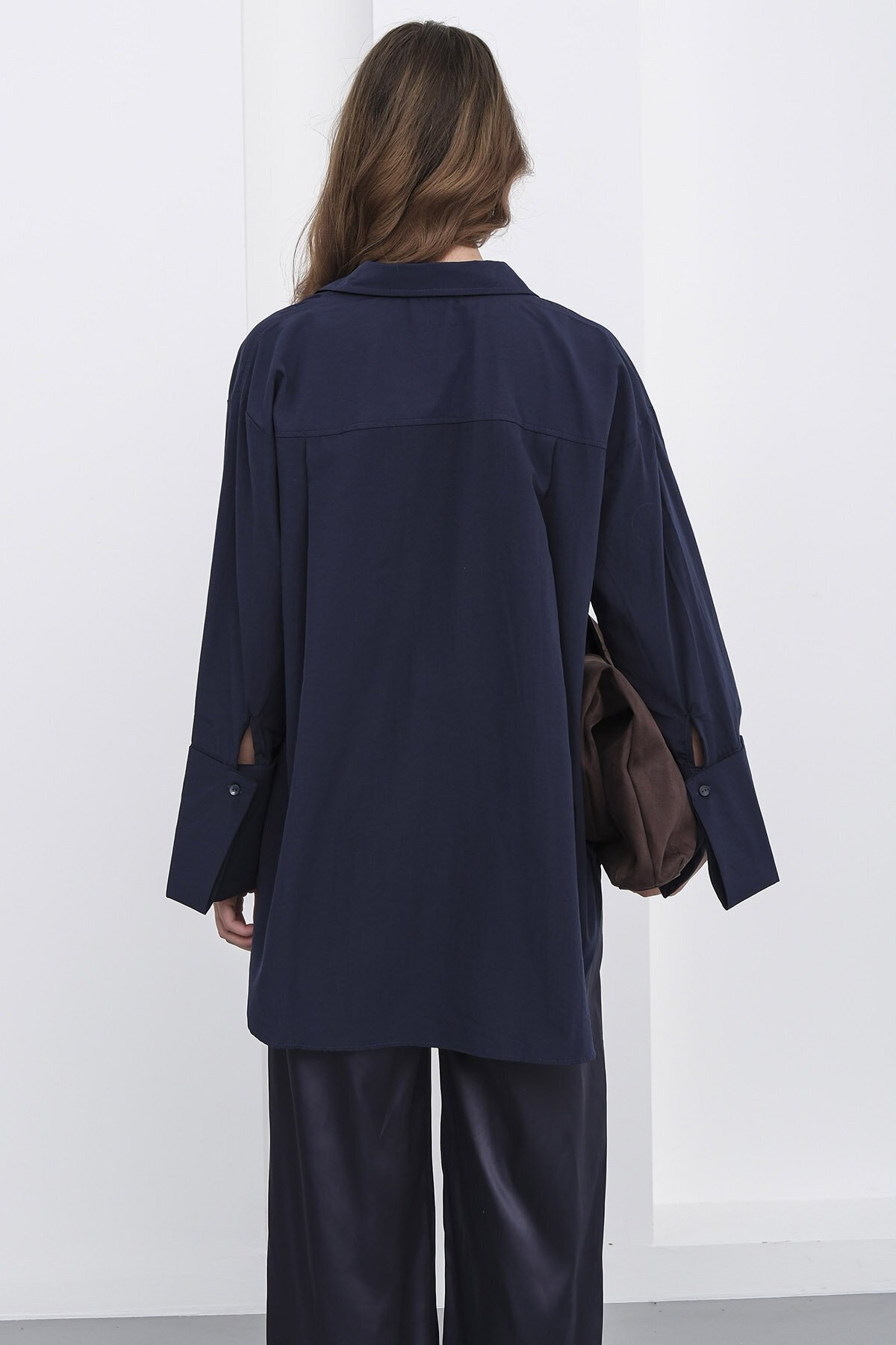 Çift Cepli Oversize Basic Gömlek