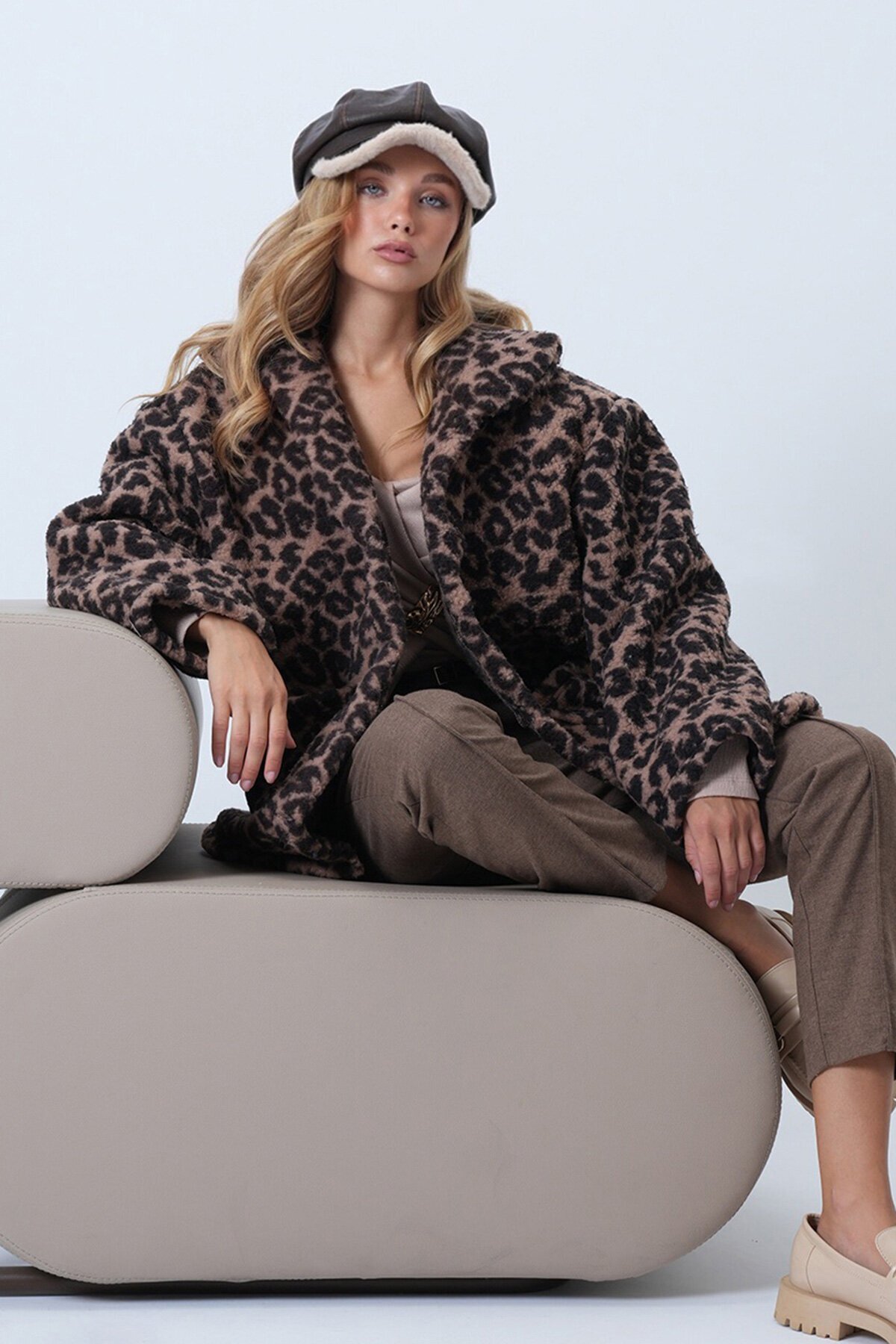 Çift Cepli Peluş Ceket