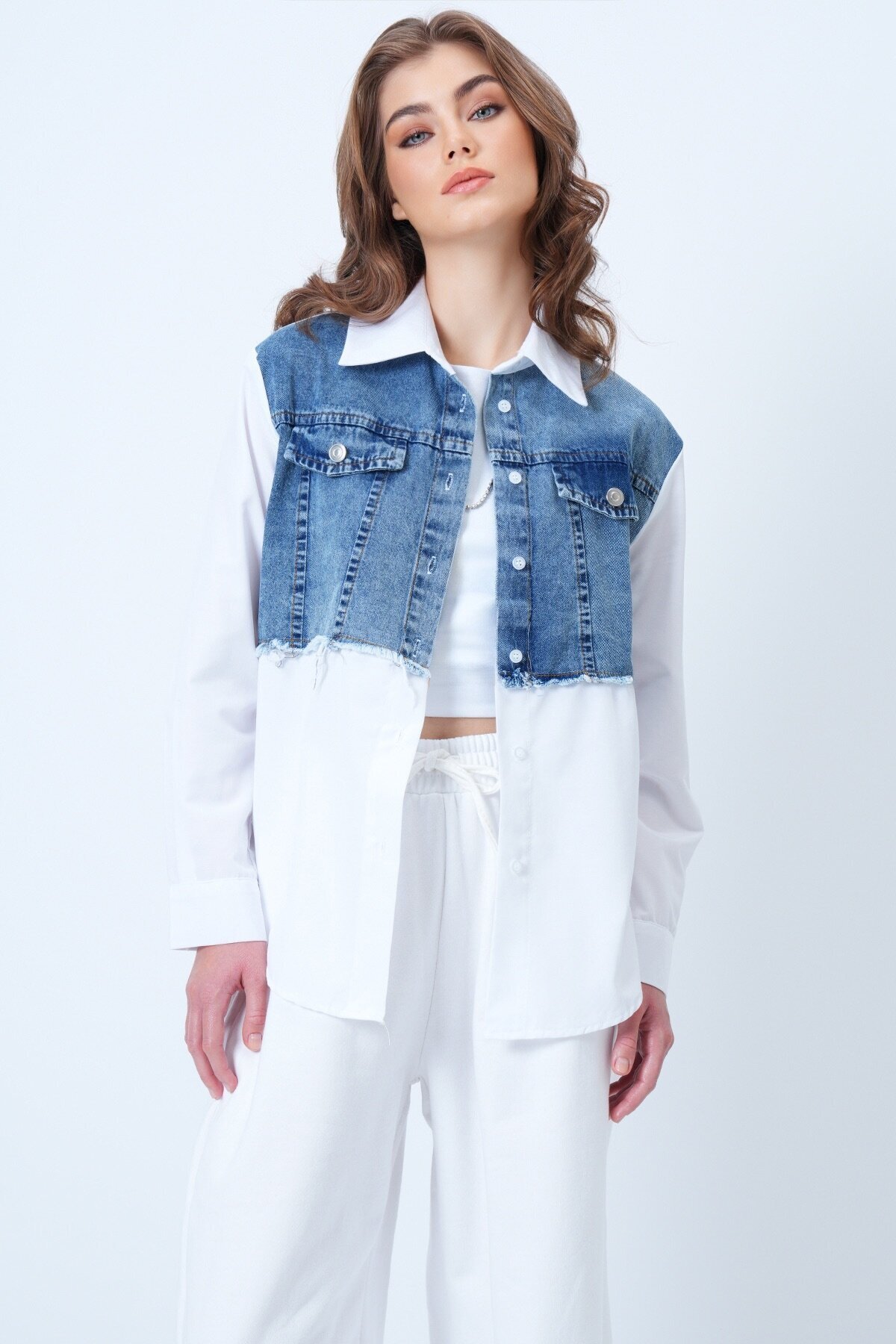 Jean Garneli Poplin Gömlek