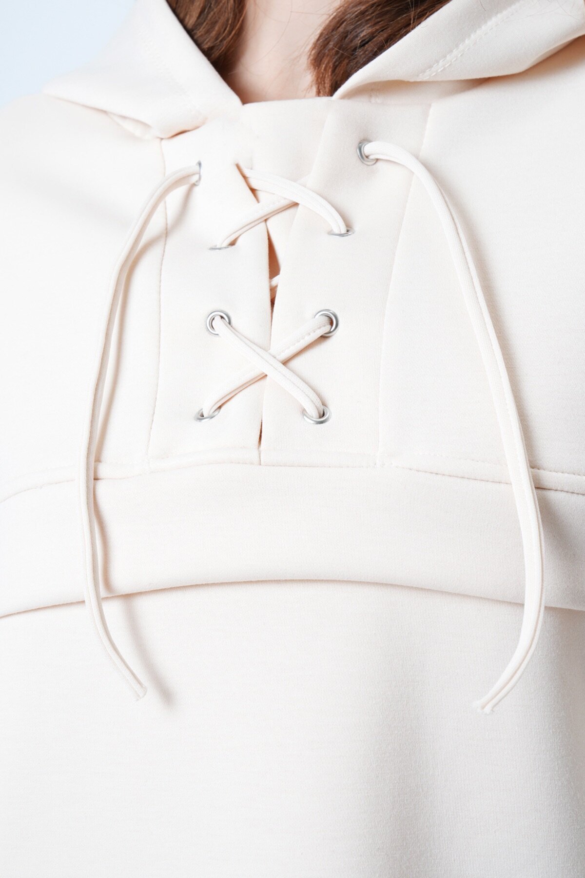 Kapüşonlu Kuş Gözlü Sweat Ve Palazo Pantolon Modal Takım