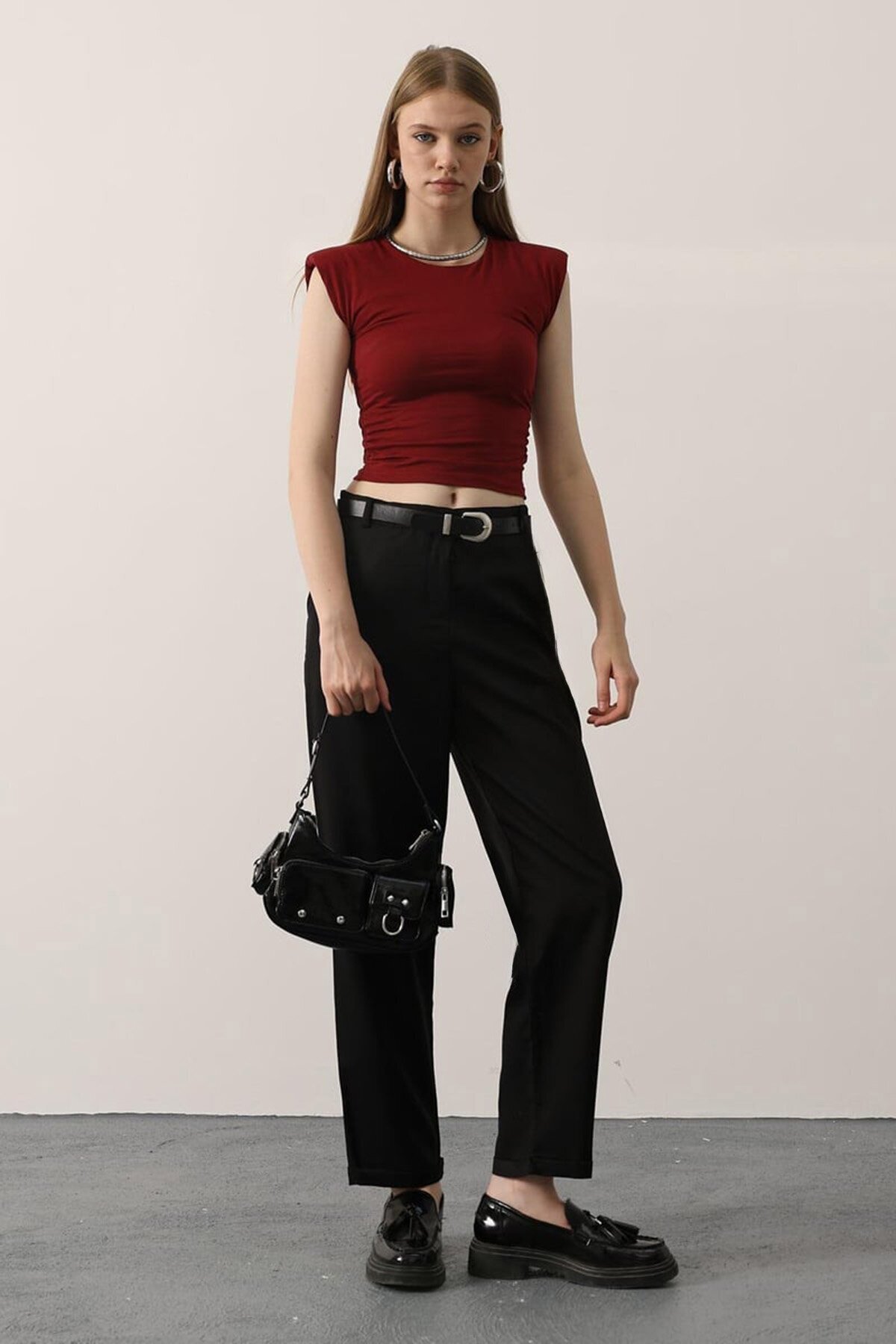 Kemerli Havuç Pantolon