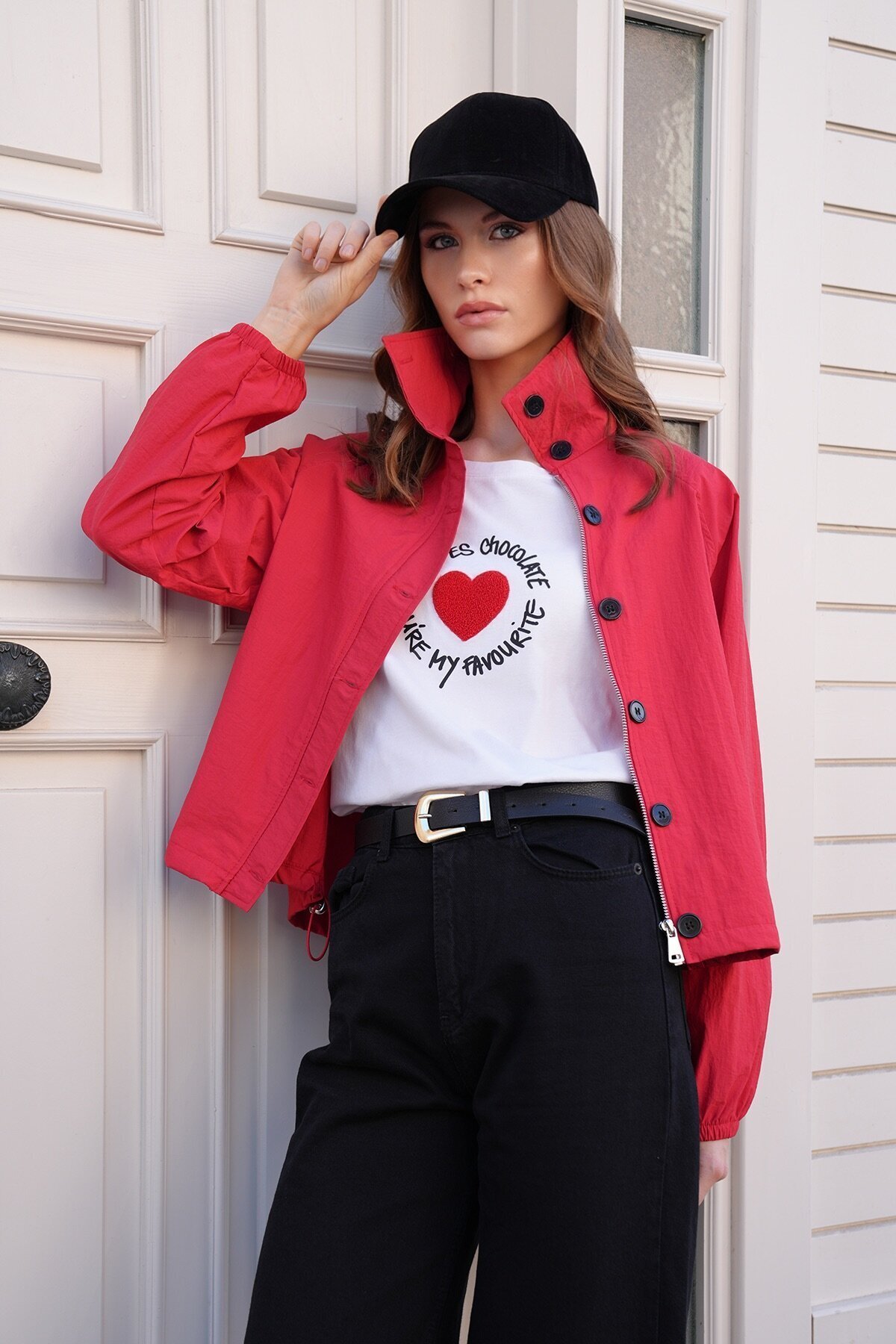 Su İtici Dik Yaka Bomber Ceket