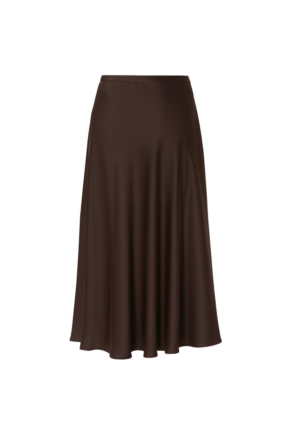 Yüksek Bel Basic Saten Etek