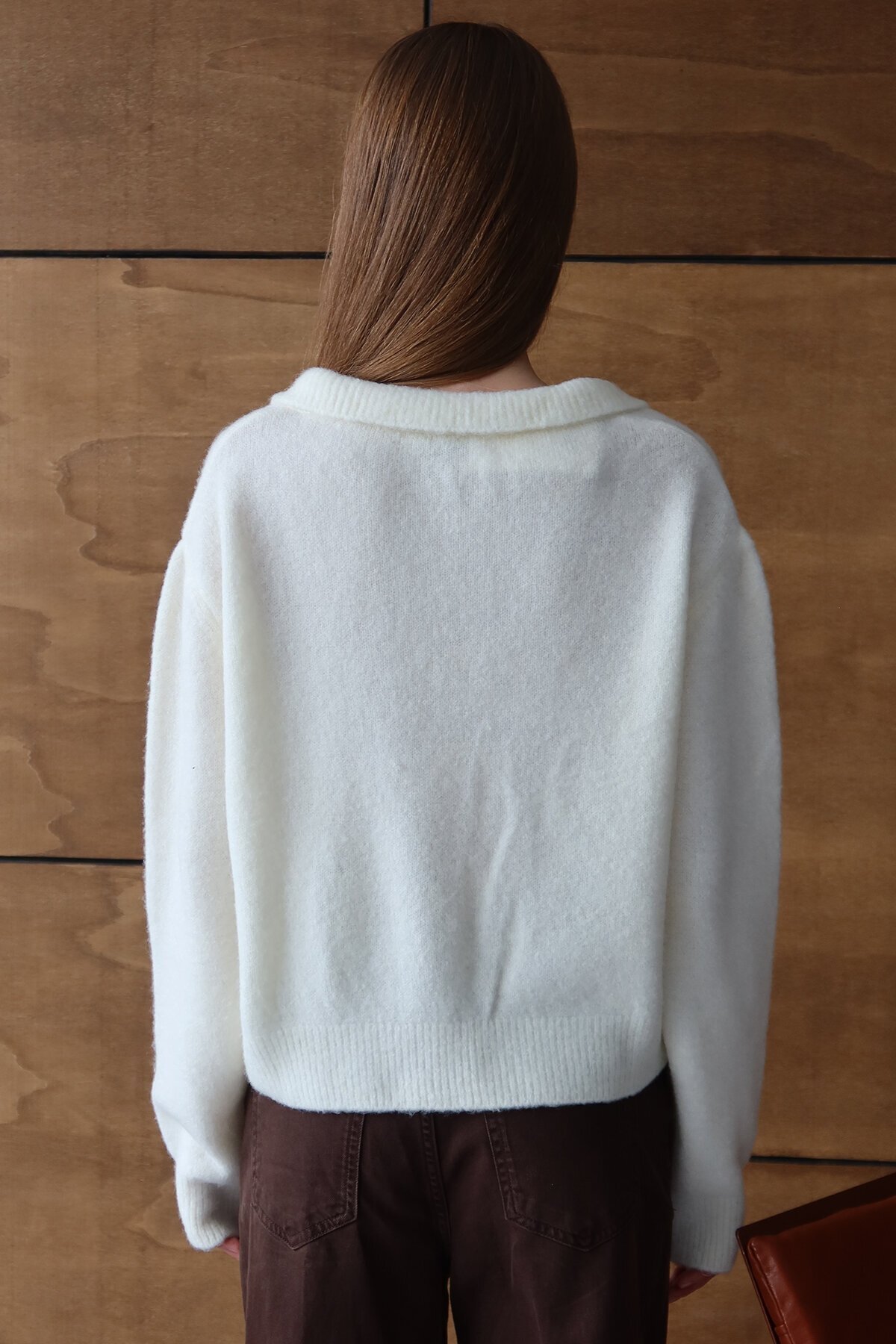 Bağlama Detaylı Polo Yaka Triko Hırka