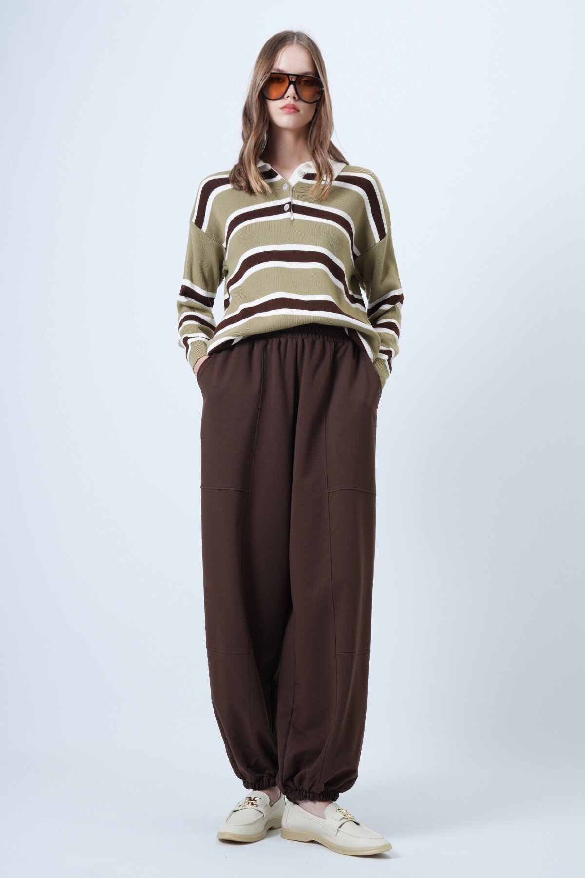 Çift Cepli Dikiş Detaylı Jogger Pantolon