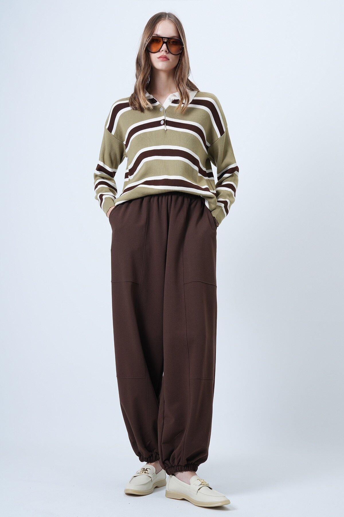 Çift Cepli Dikiş Detaylı Jogger Pantolon