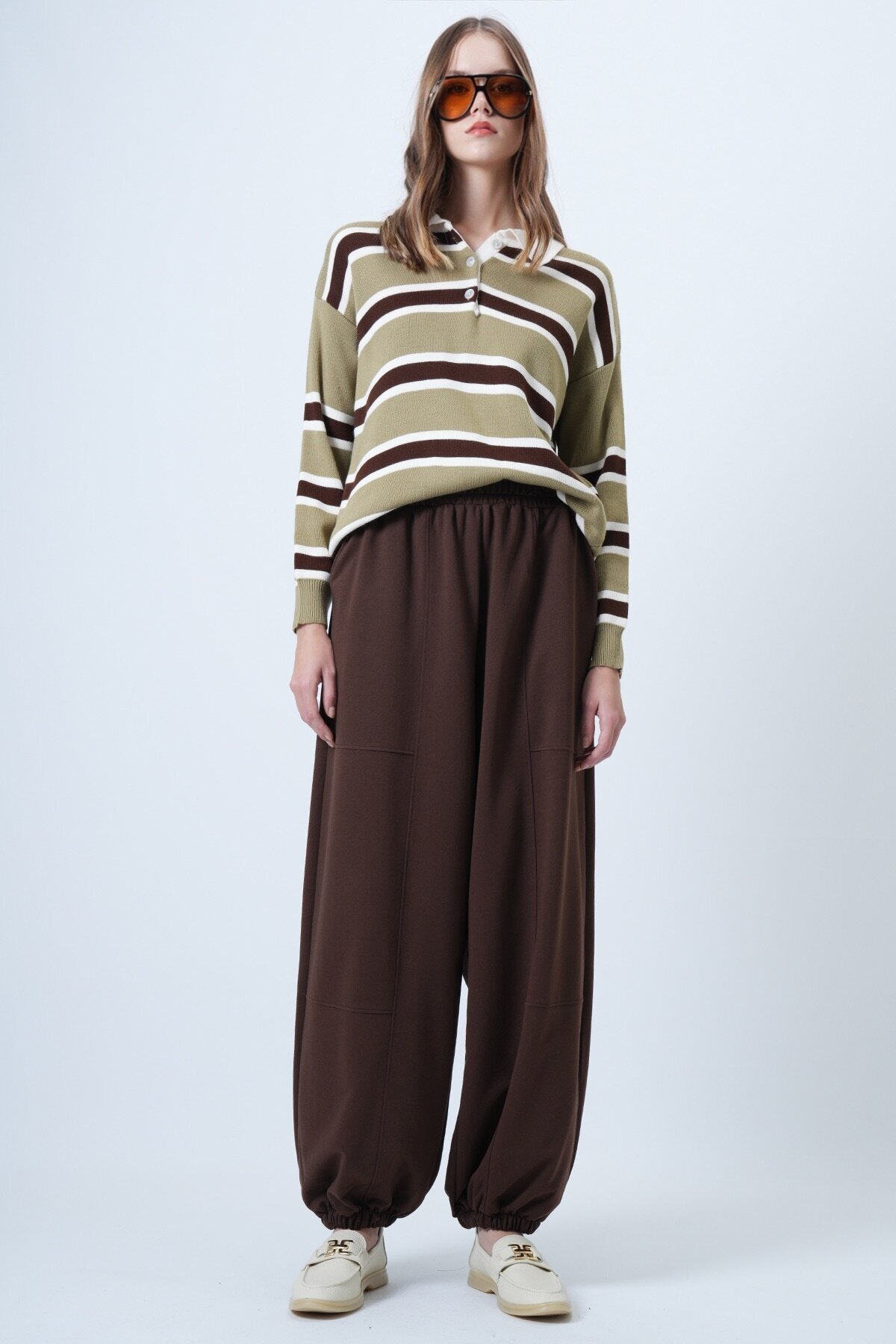 Çift Cepli Dikiş Detaylı Jogger Pantolon