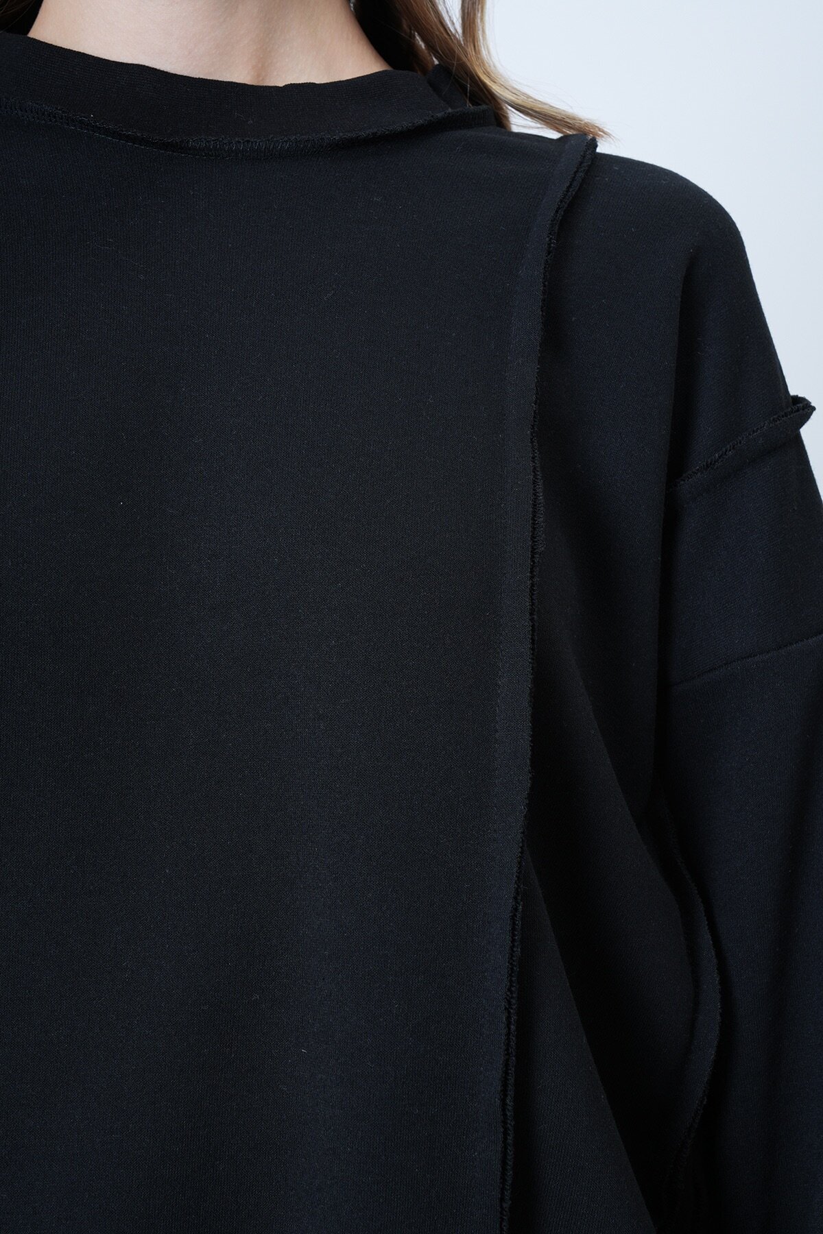 Dikiş Detaylı Oversize Tasarım Sweatshırt