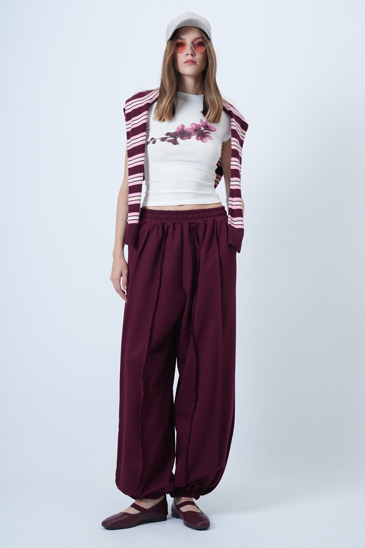 Dikiş Detaylı Paçası Lastikli Jogger Pantolon