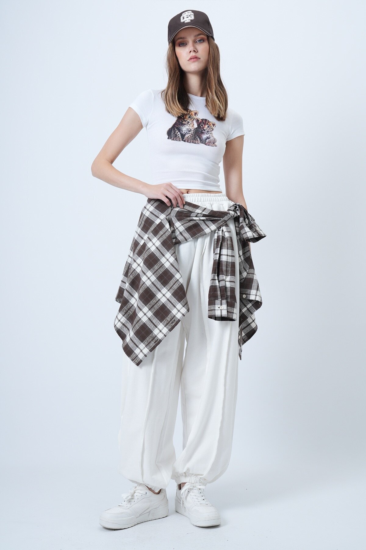 Dikiş Detaylı Paçası Lastikli Jogger Pantolon