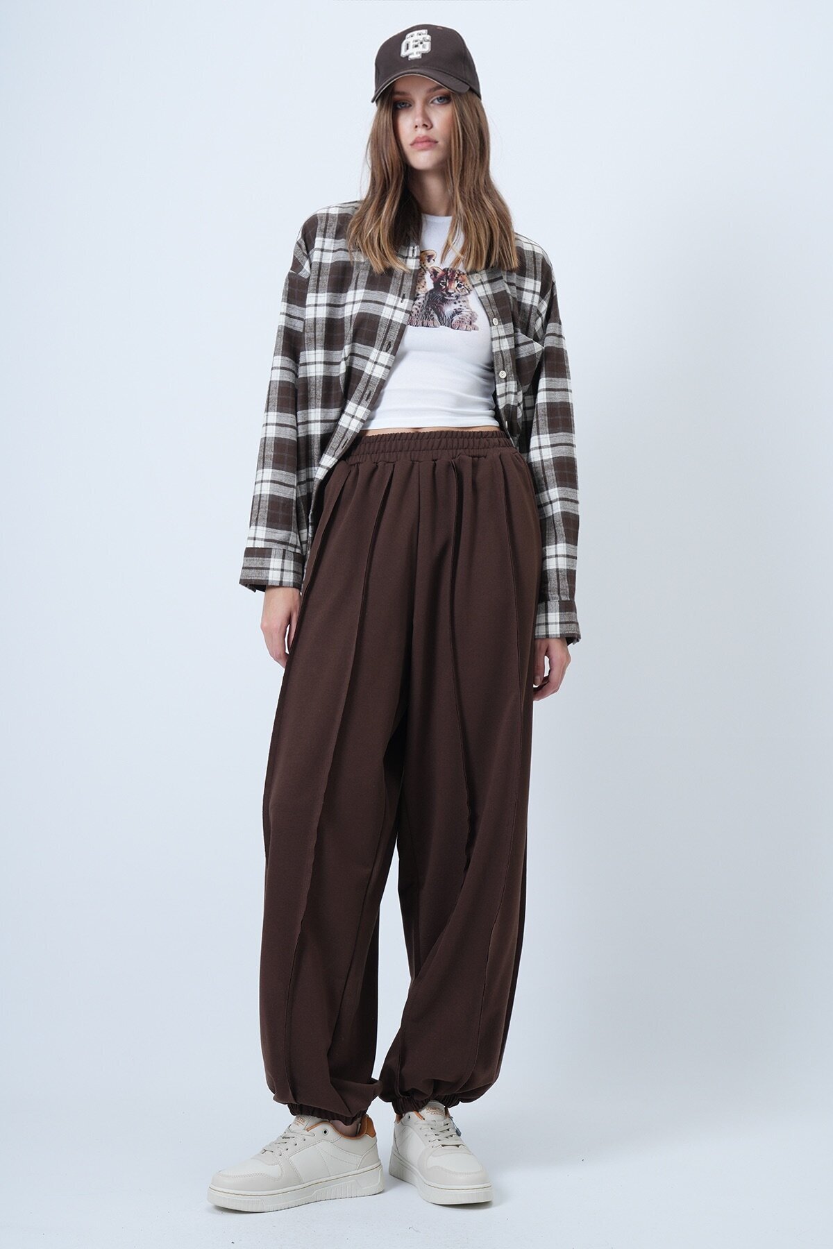 Dikiş Detaylı Paçası Lastikli Jogger Pantolon