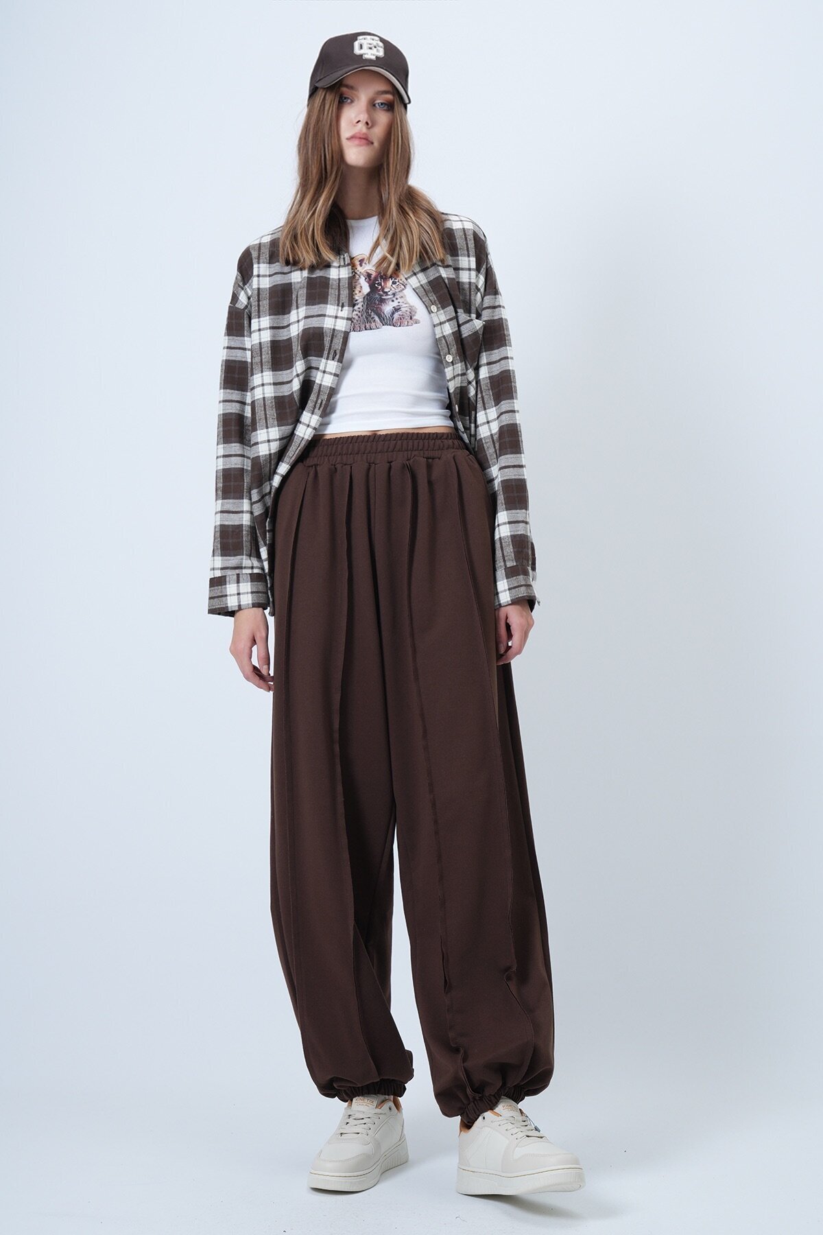 Dikiş Detaylı Paçası Lastikli Jogger Pantolon