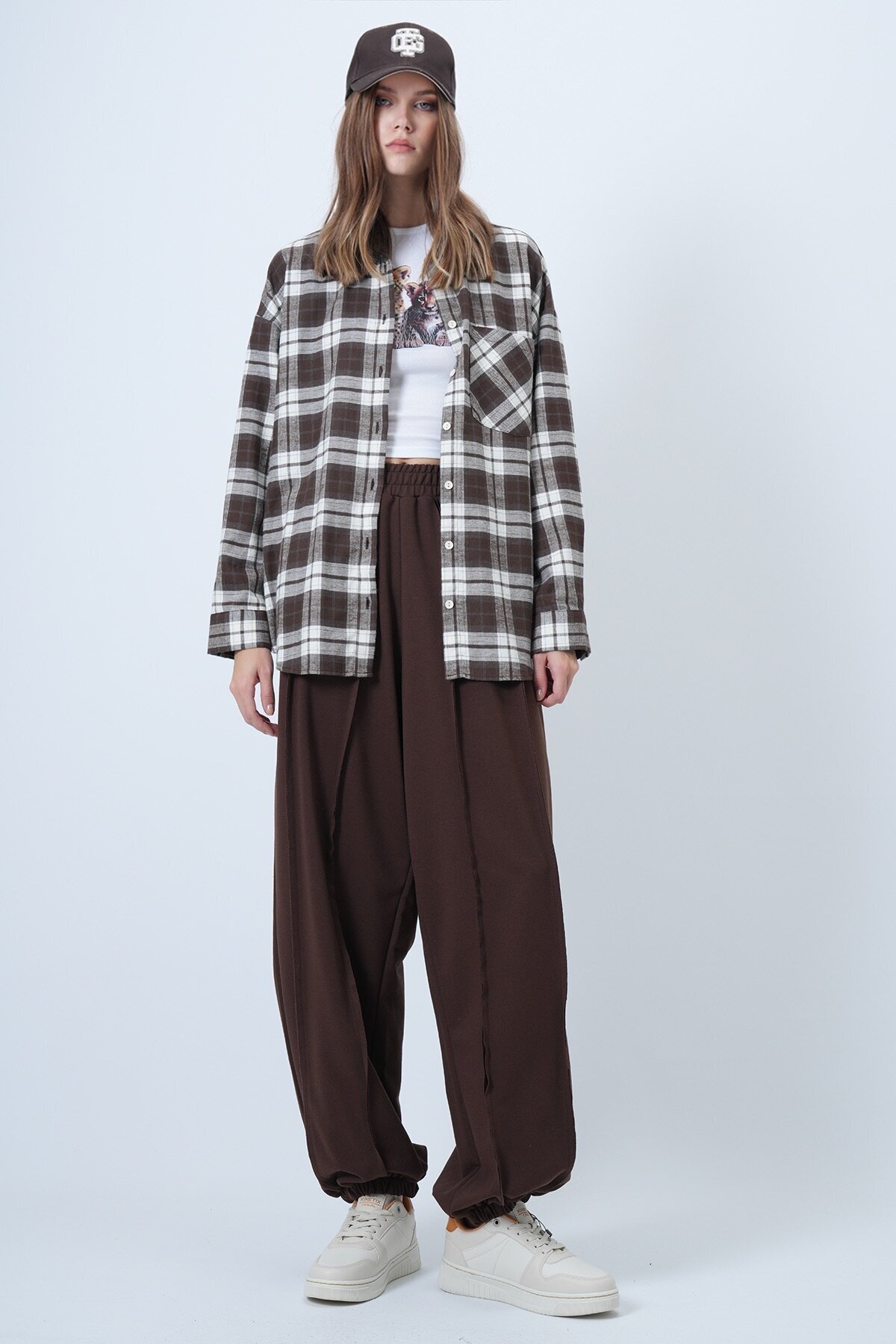 Dikiş Detaylı Paçası Lastikli Jogger Pantolon