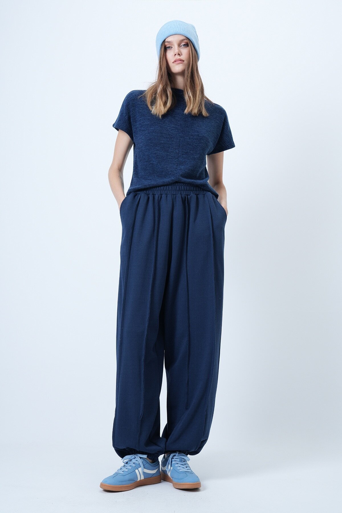 Dikiş Detaylı Paçası Lastikli Jogger Pantolon