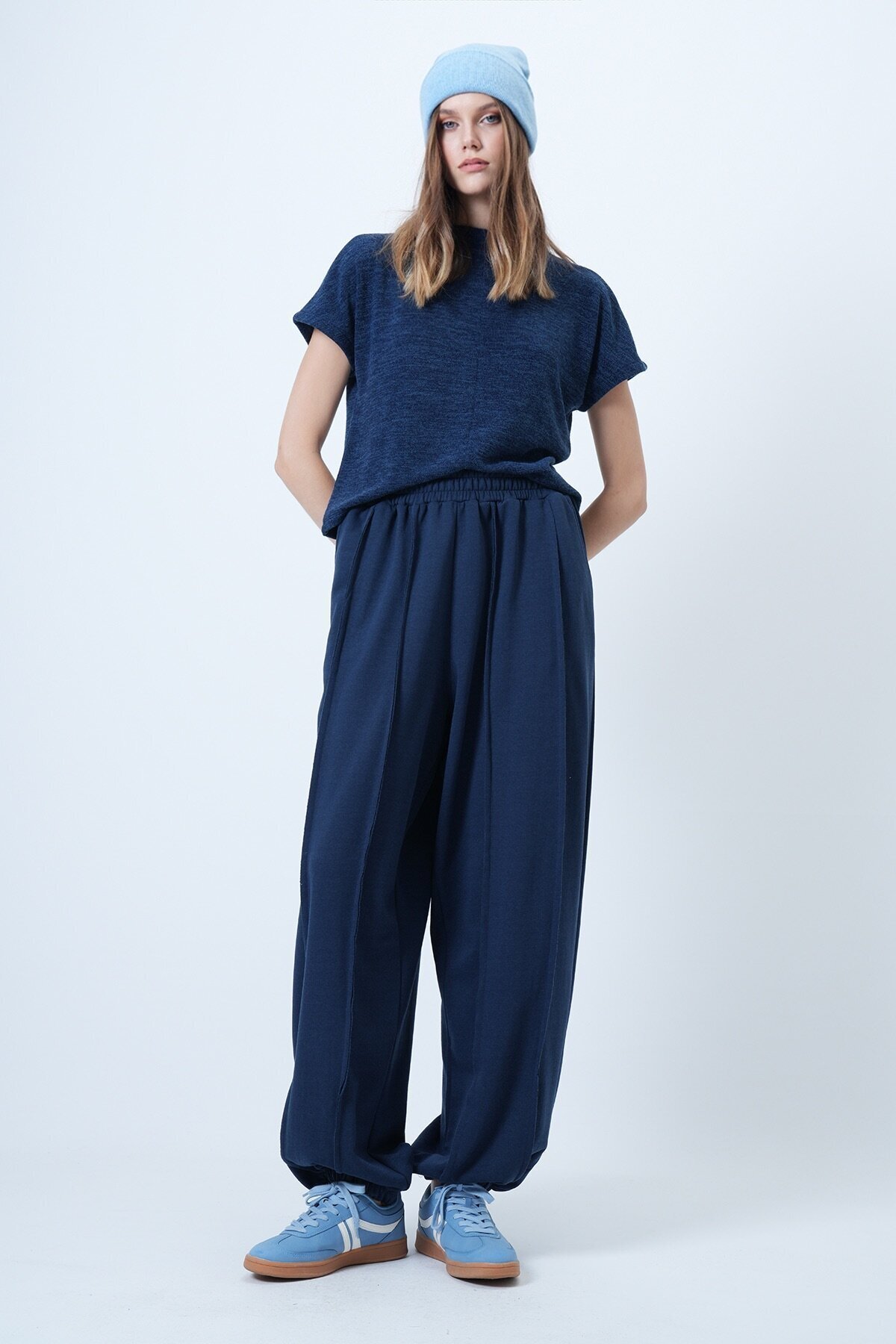 Dikiş Detaylı Paçası Lastikli Jogger Pantolon