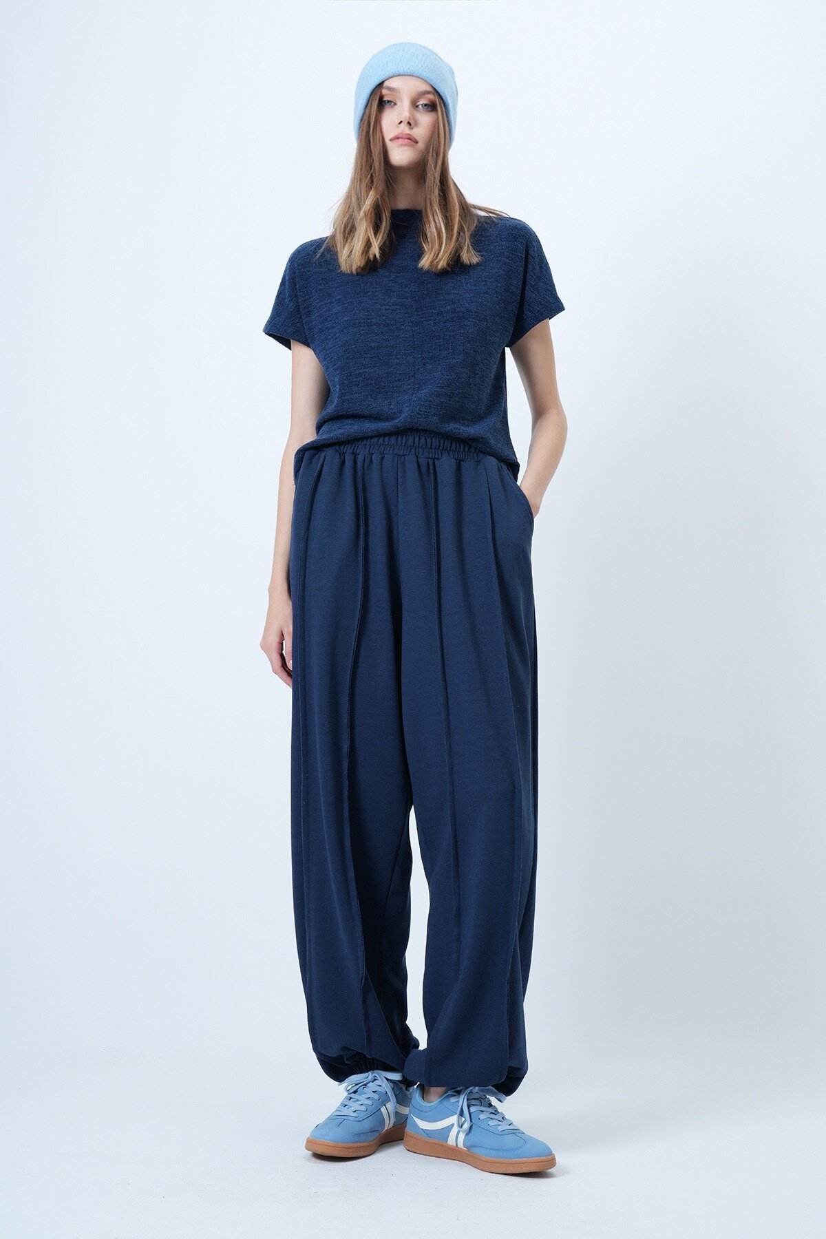 Dikiş Detaylı Paçası Lastikli Jogger Pantolon