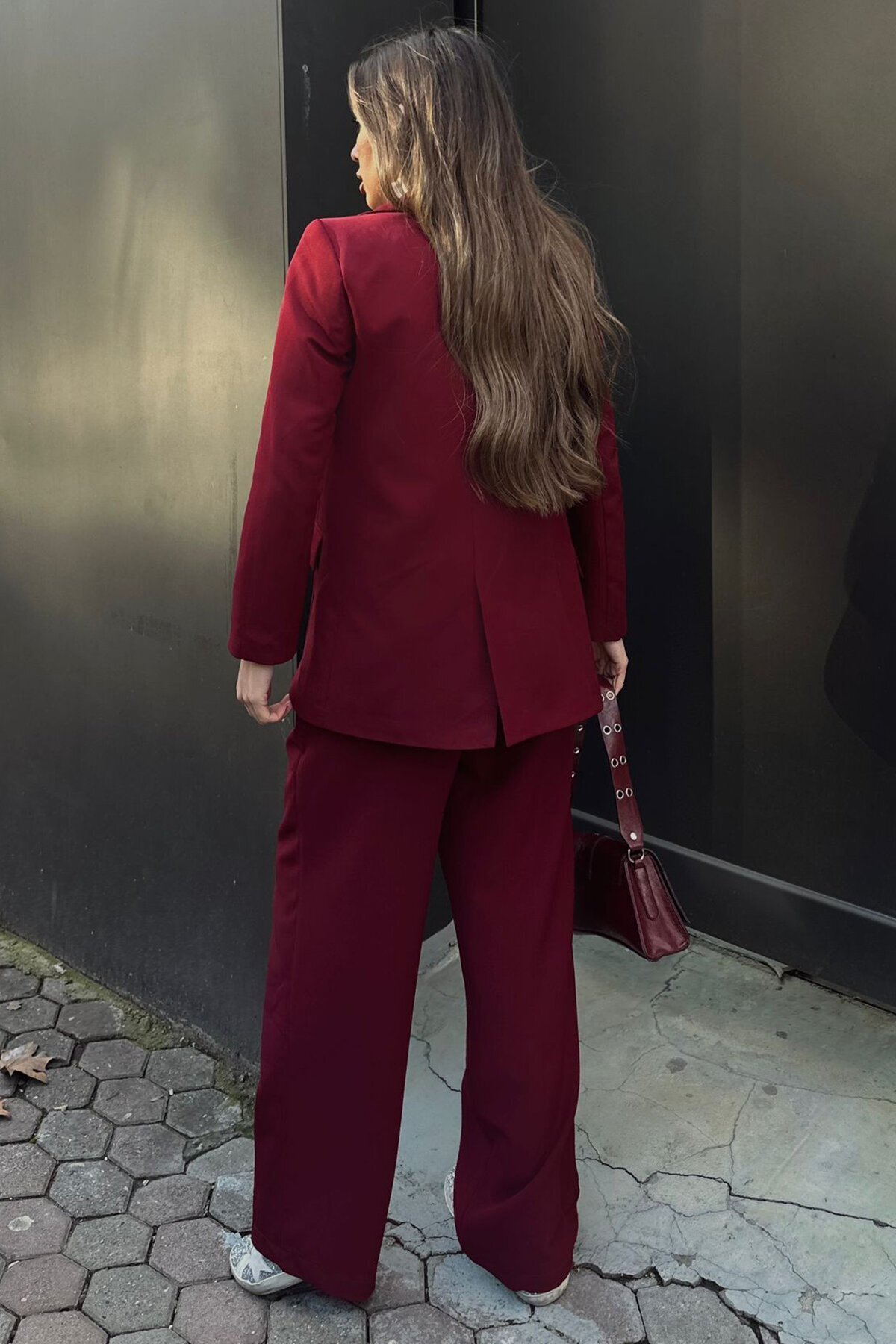 Düğme Kapamalı Vatkalı Cep Görünümlü Astarlı Blazer Ceket