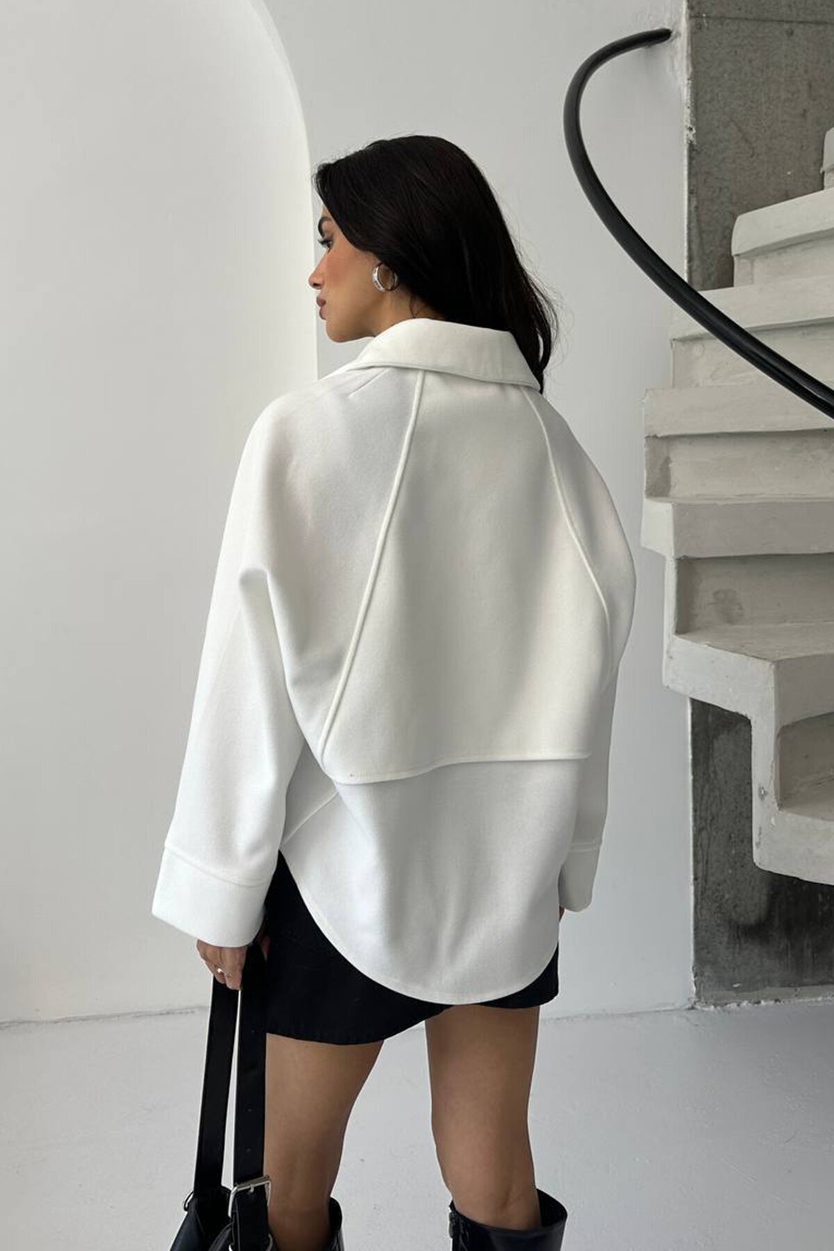 Fermuarlı Kaşe Ceket