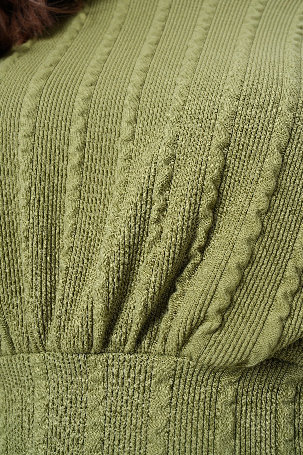 Kapüşonlu Ajurlu Triko Sweat Ve Beli Lastikli Palazzo Pantolon