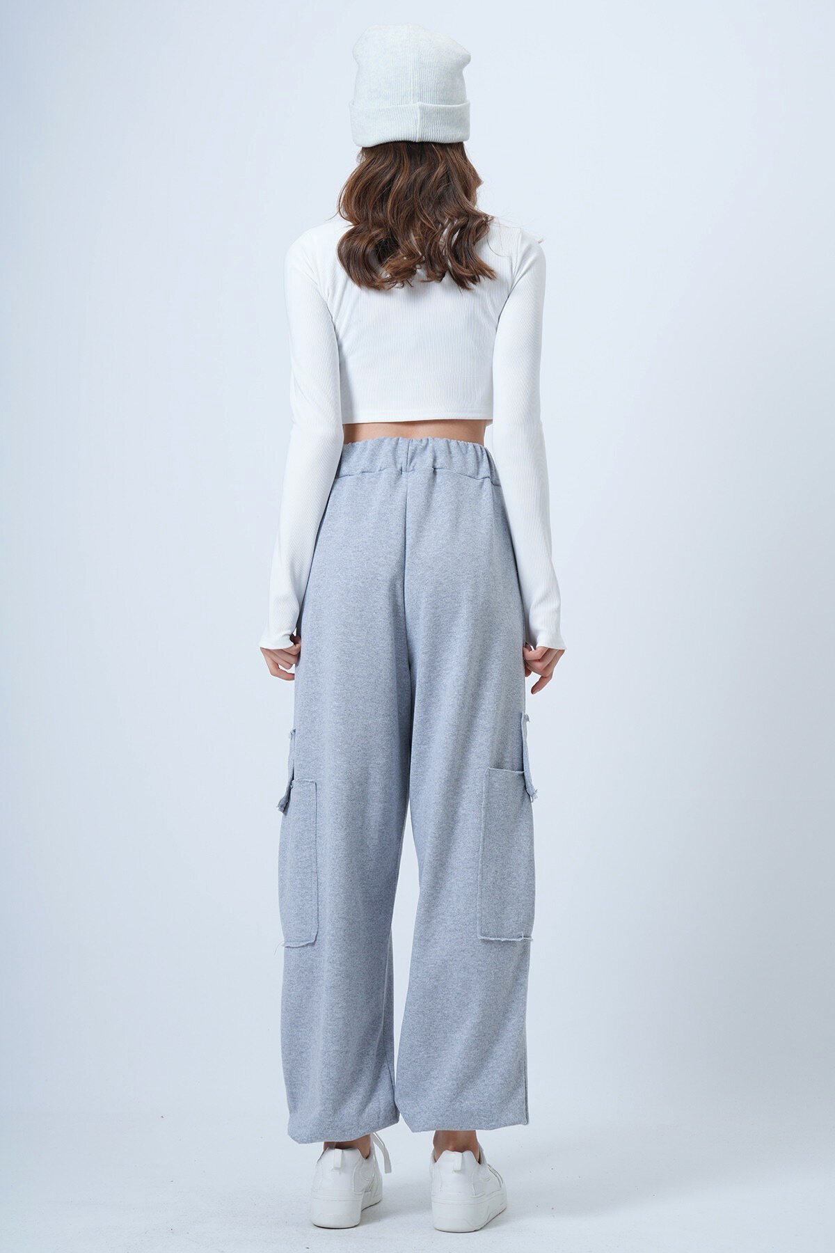 Kargo Cepli Dikiş Detaylı Pamuklu Jogger Pantolon