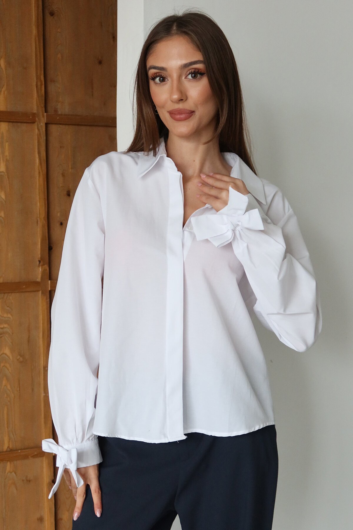 Kurdale Detaylı Oversize Gömlek