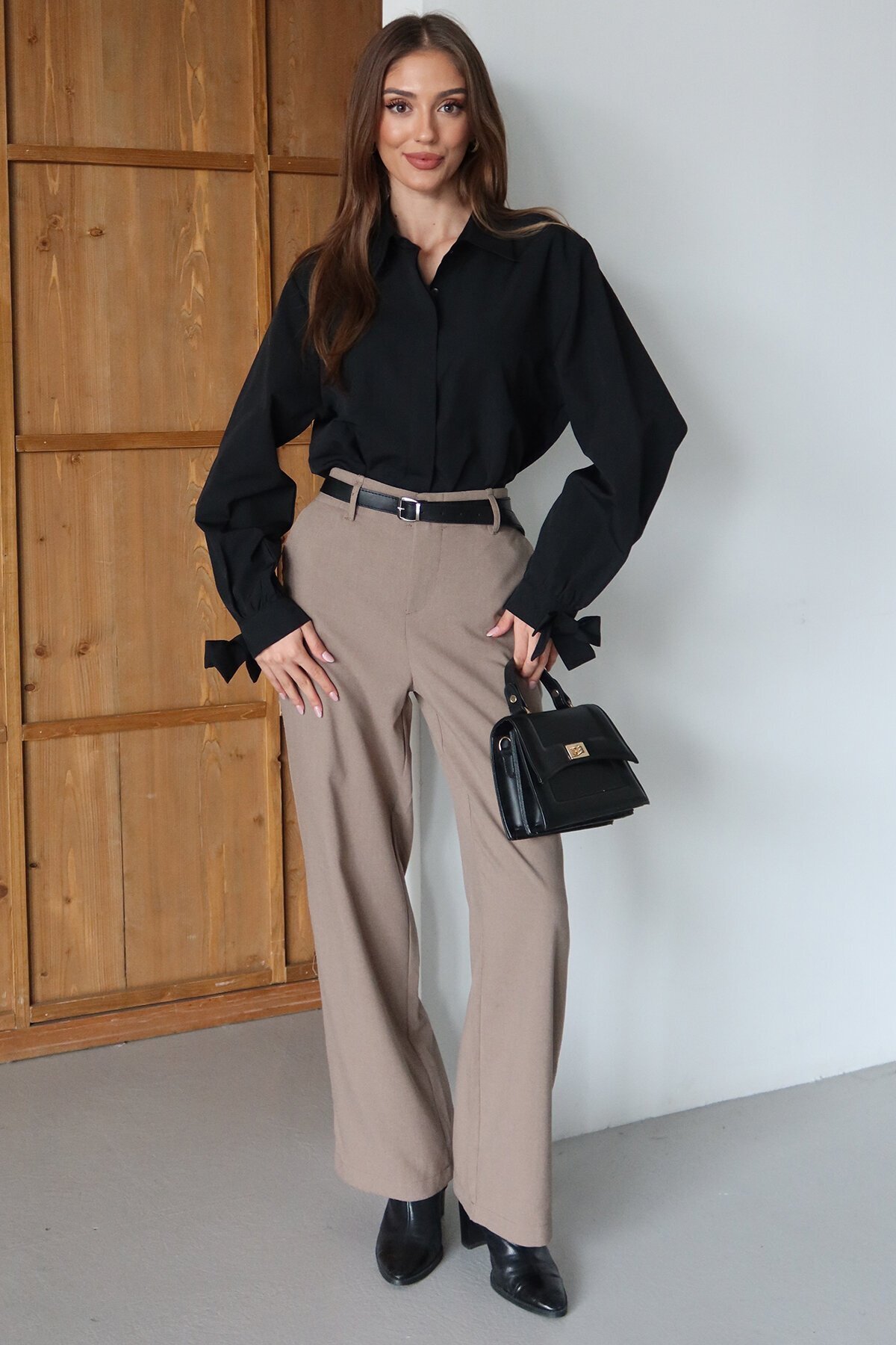 Kurdale Detaylı Oversize Gömlek