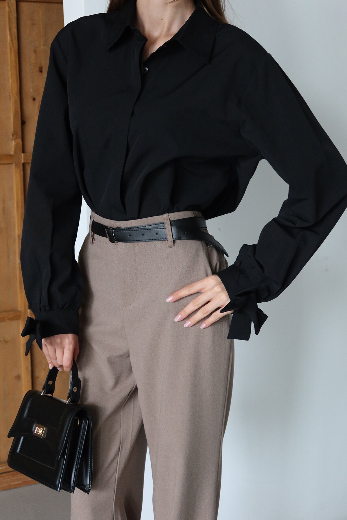 Kurdale Detaylı Oversize Gömlek