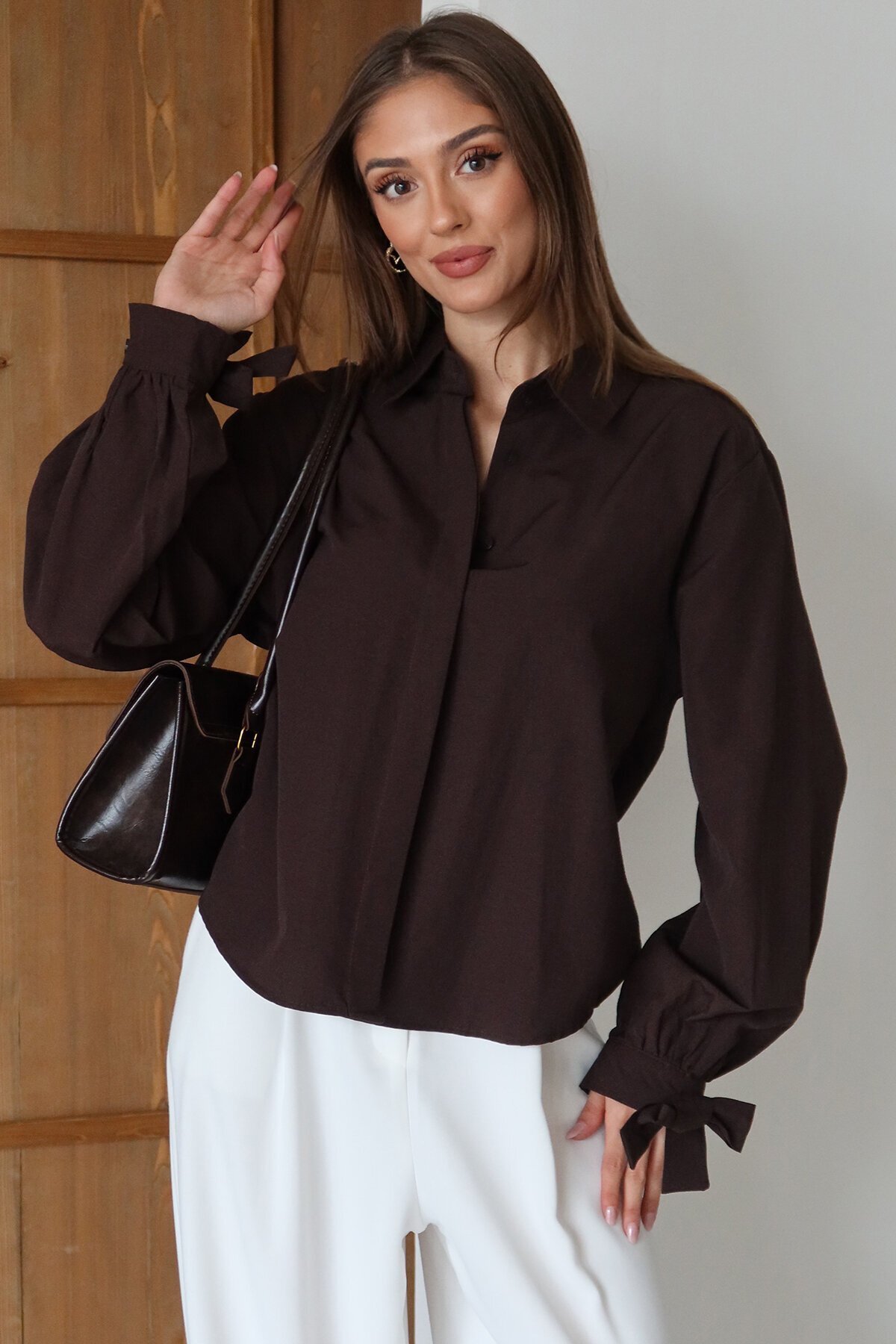 Kurdale Detaylı Oversize Gömlek