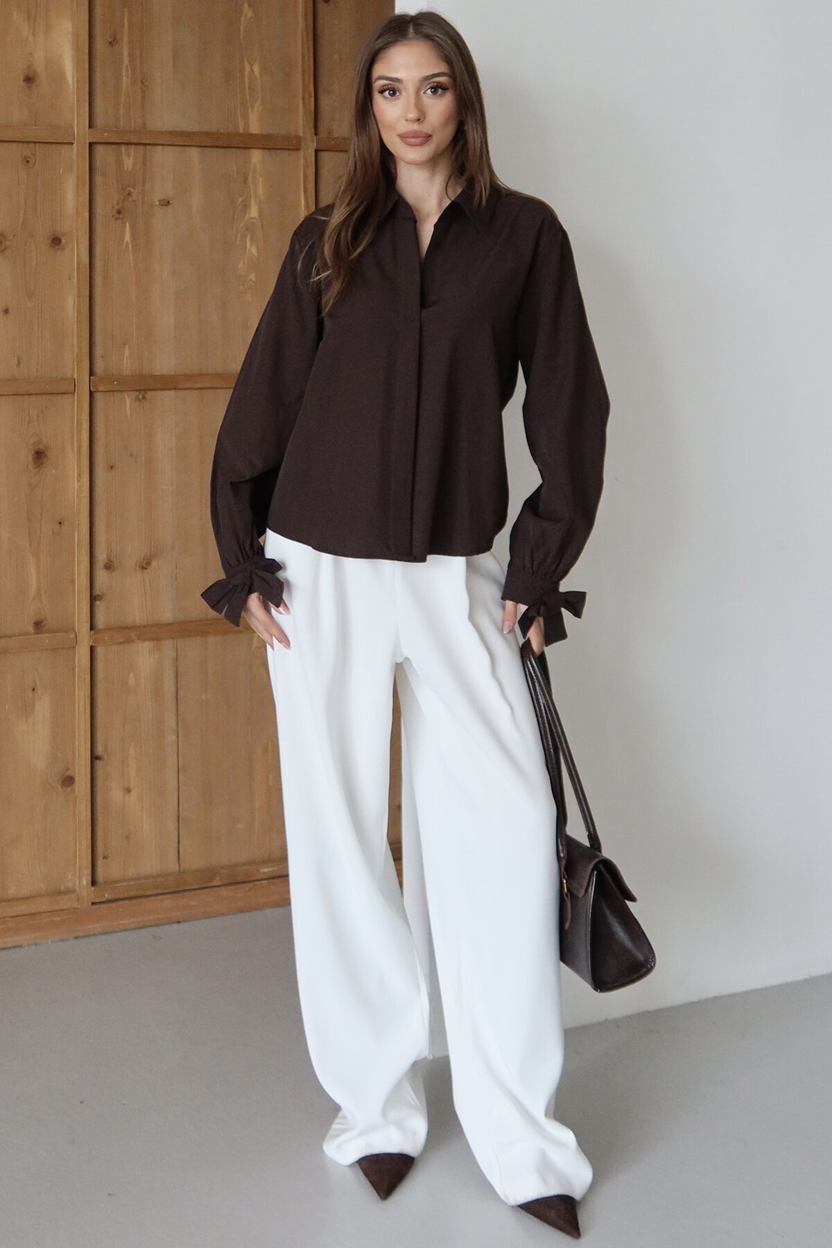 Kurdale Detaylı Oversize Gömlek