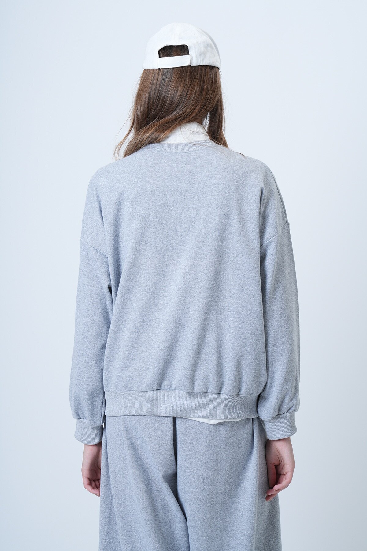 Önü Baskılı Oversize Pamuklu Sweatshırt