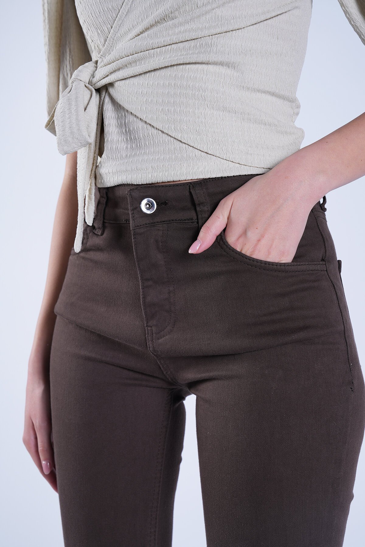 5 Cepli Full Likra İspanyol Paça Jean