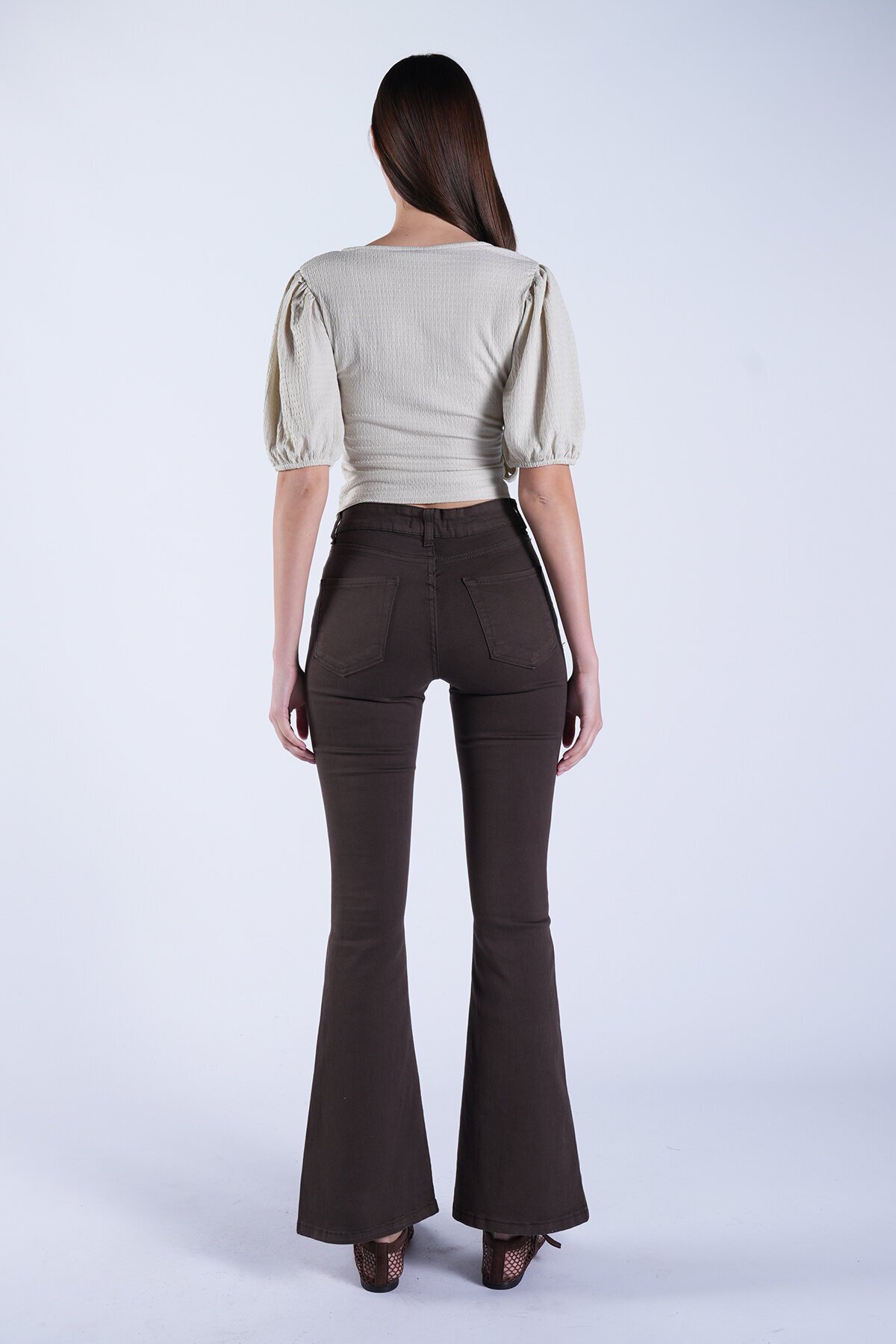 5 Cepli Full Likra İspanyol Paça Jean