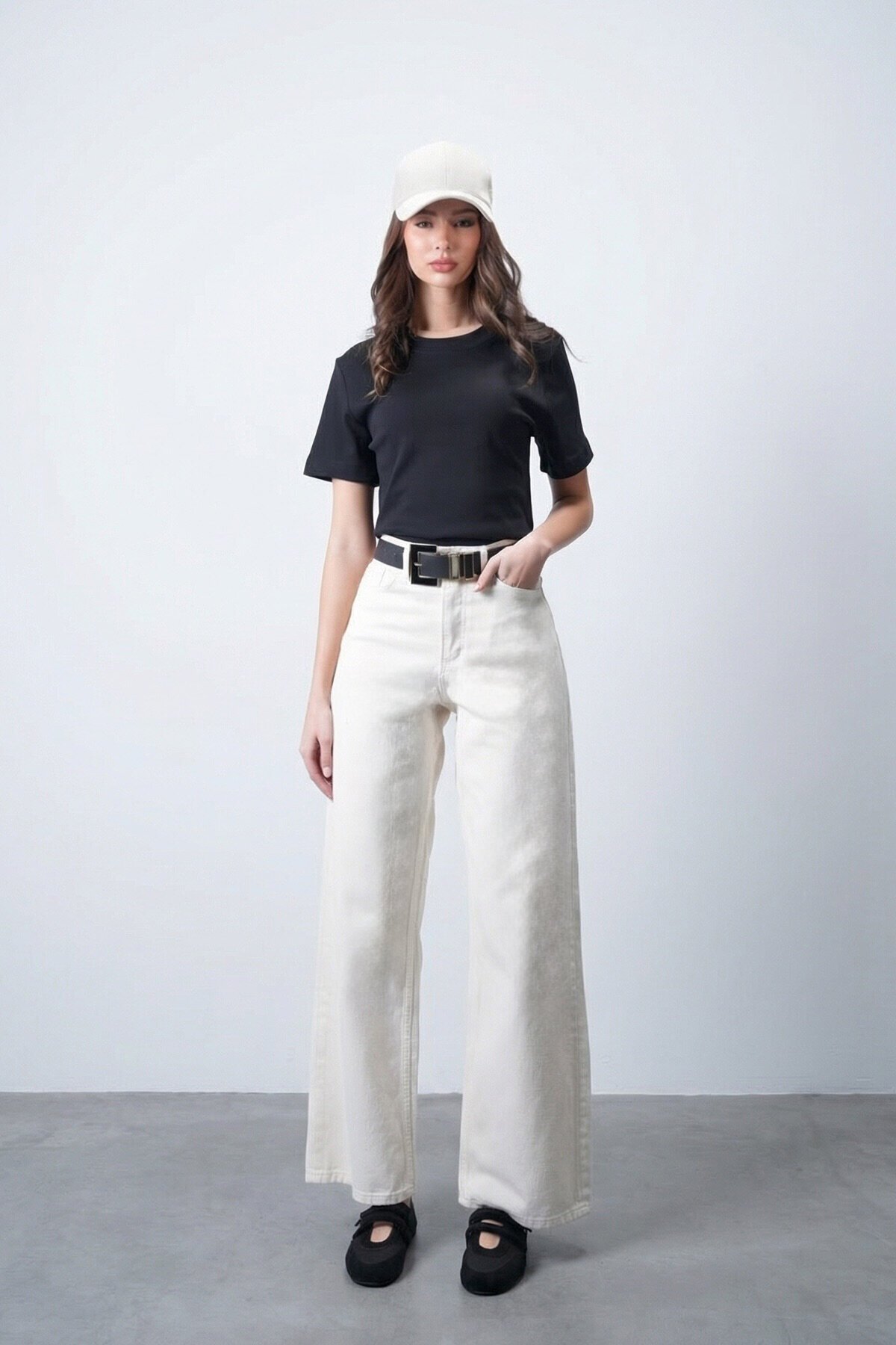 5 Cepli Yüksek Bel Palazzo Jean