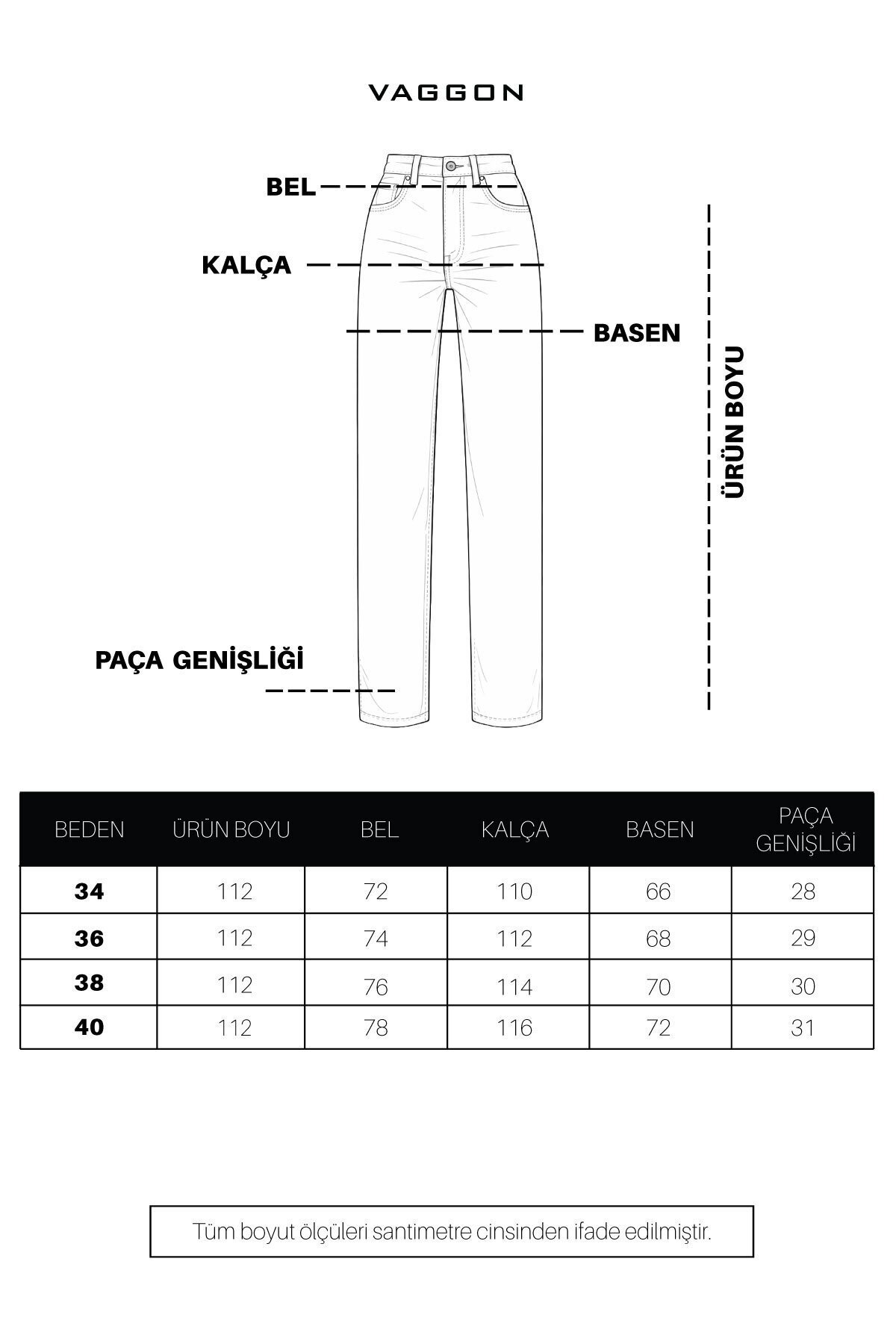 5 Cepli Yüksek Bel Palazzo Jean