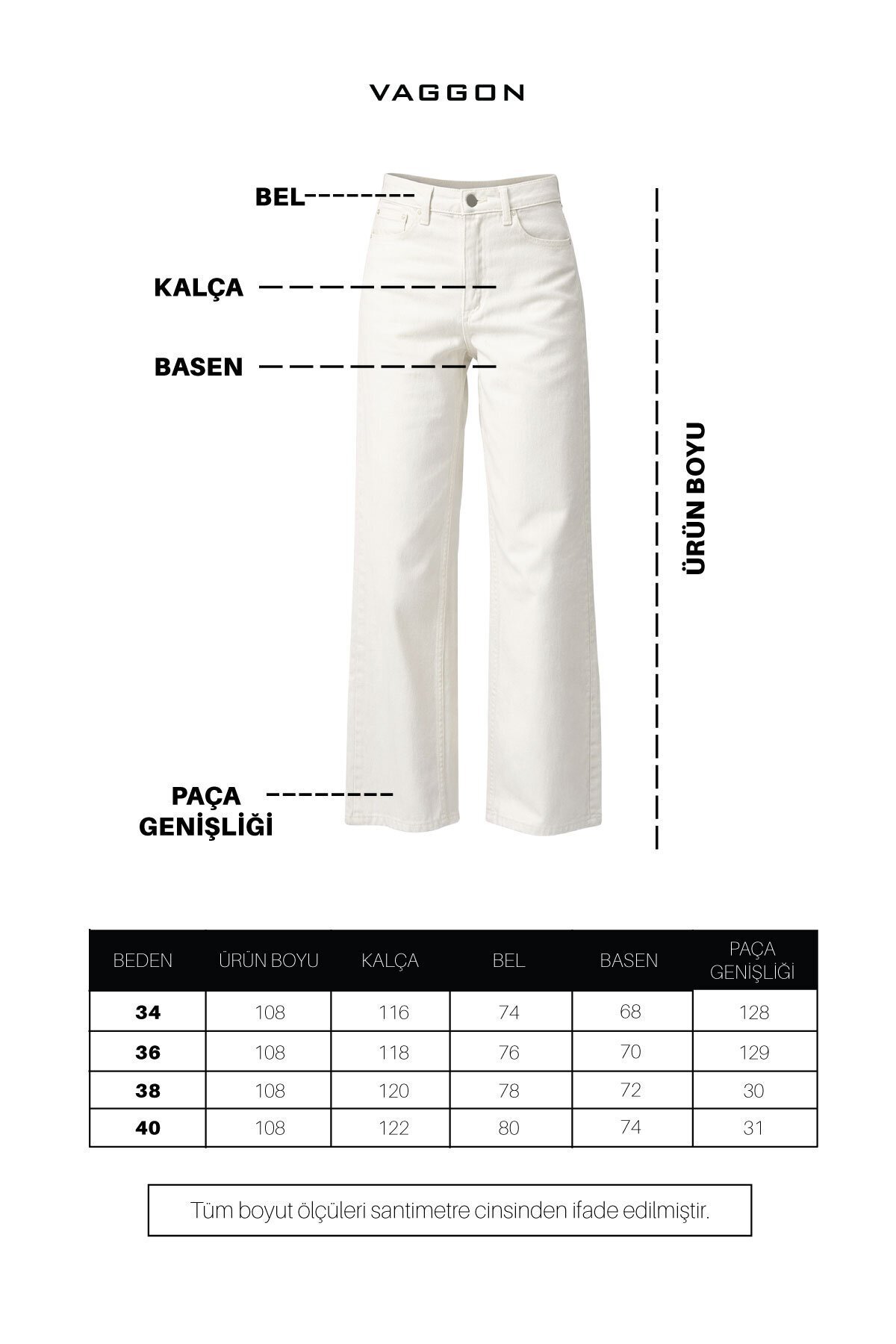 5 Cepli Yüksek Bel Palazzo Jean