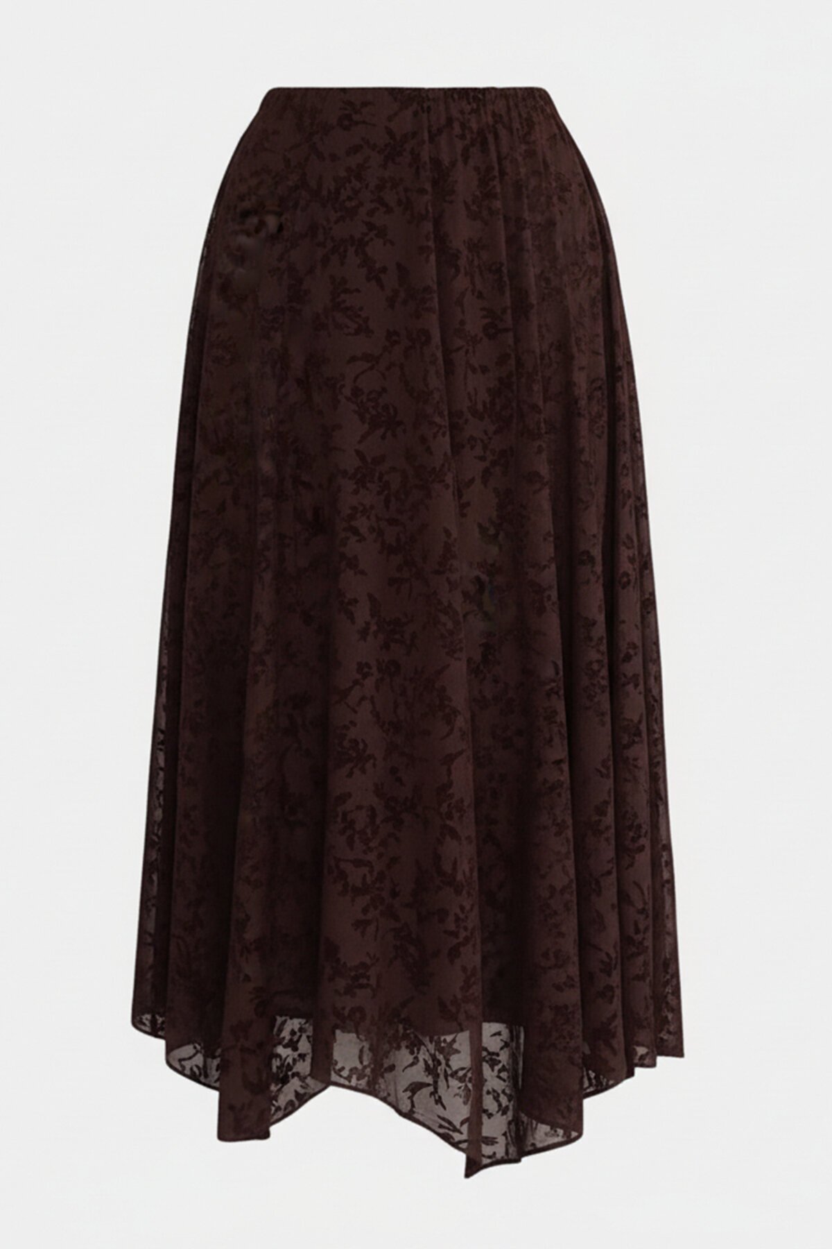 Asimetrik Kesim İçi Astarlı Tül Etek