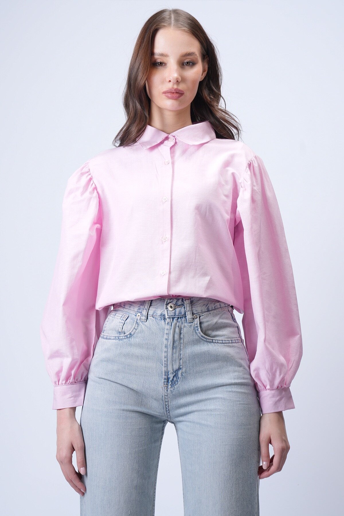 Pembe Balon Kol Gömlek