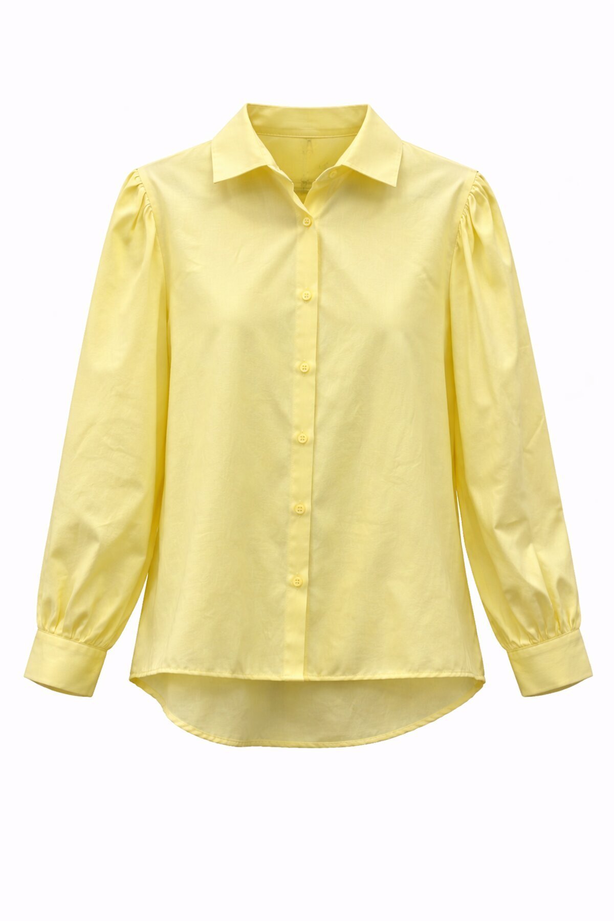 Sarı Balon Kol Gömlek