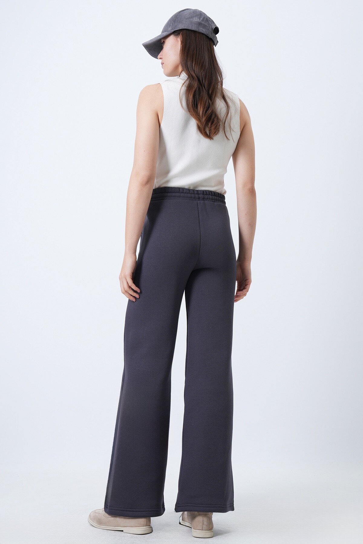 Beli Lastikli Çift Cepli 3 İplik Eşofman Altı