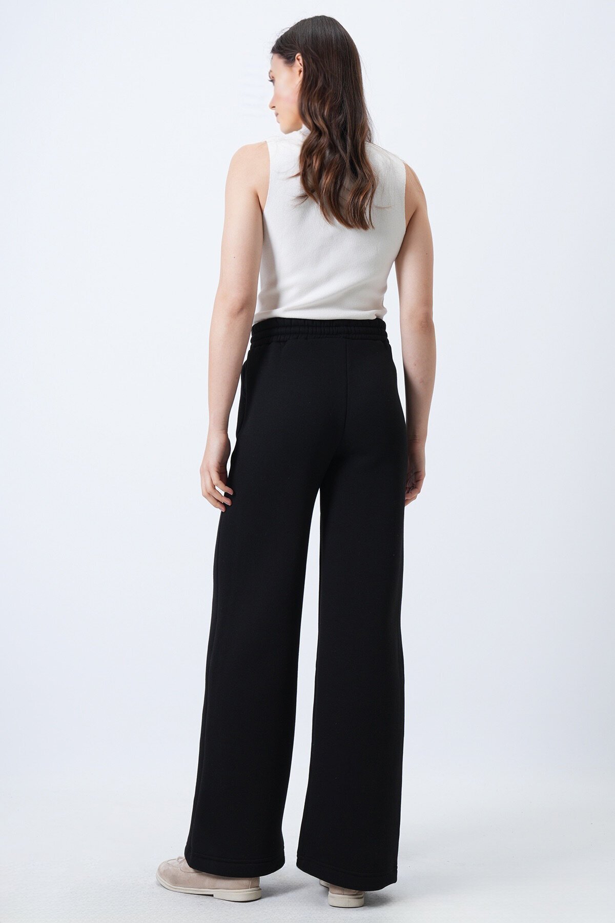 Beli Lastikli Çift Cepli 3 İplik Eşofman Altı