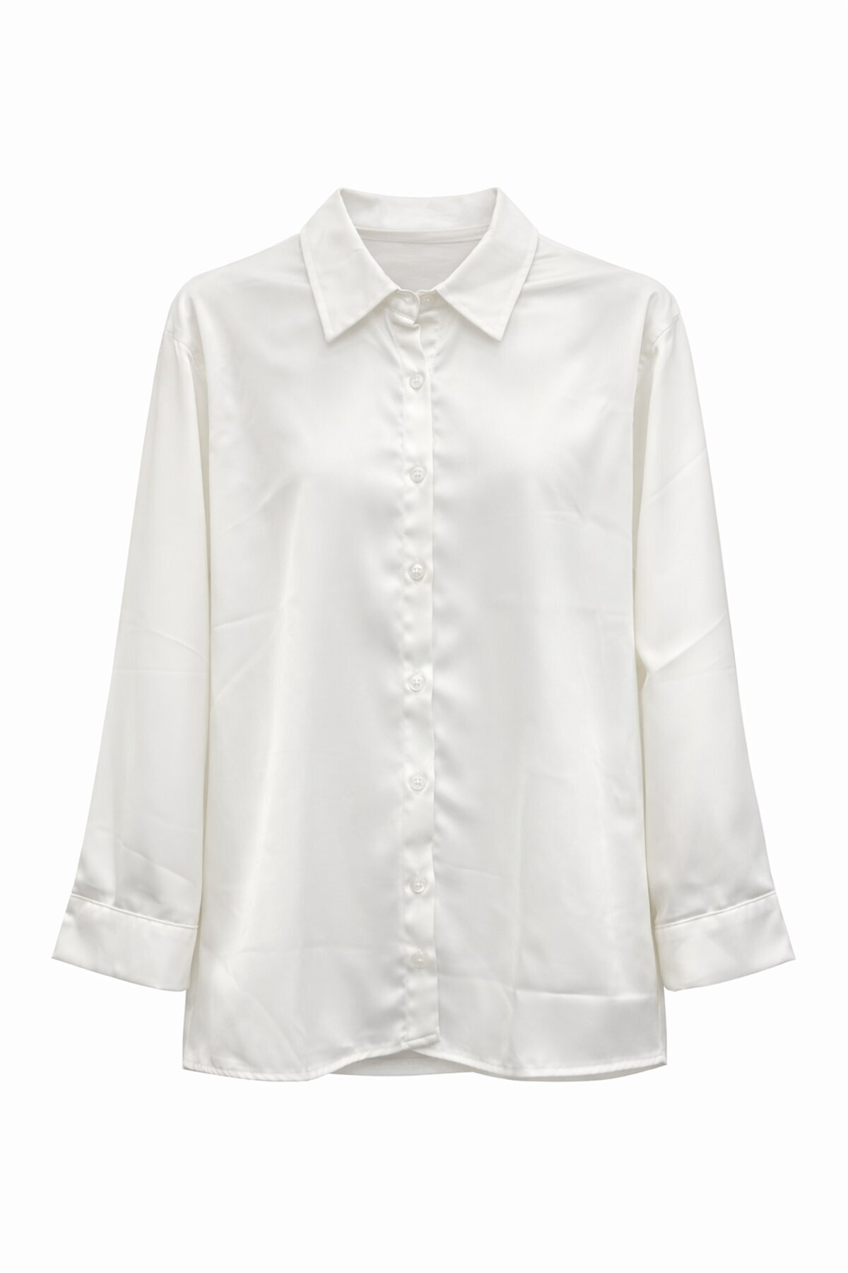 Beyaz Saten Gömlek