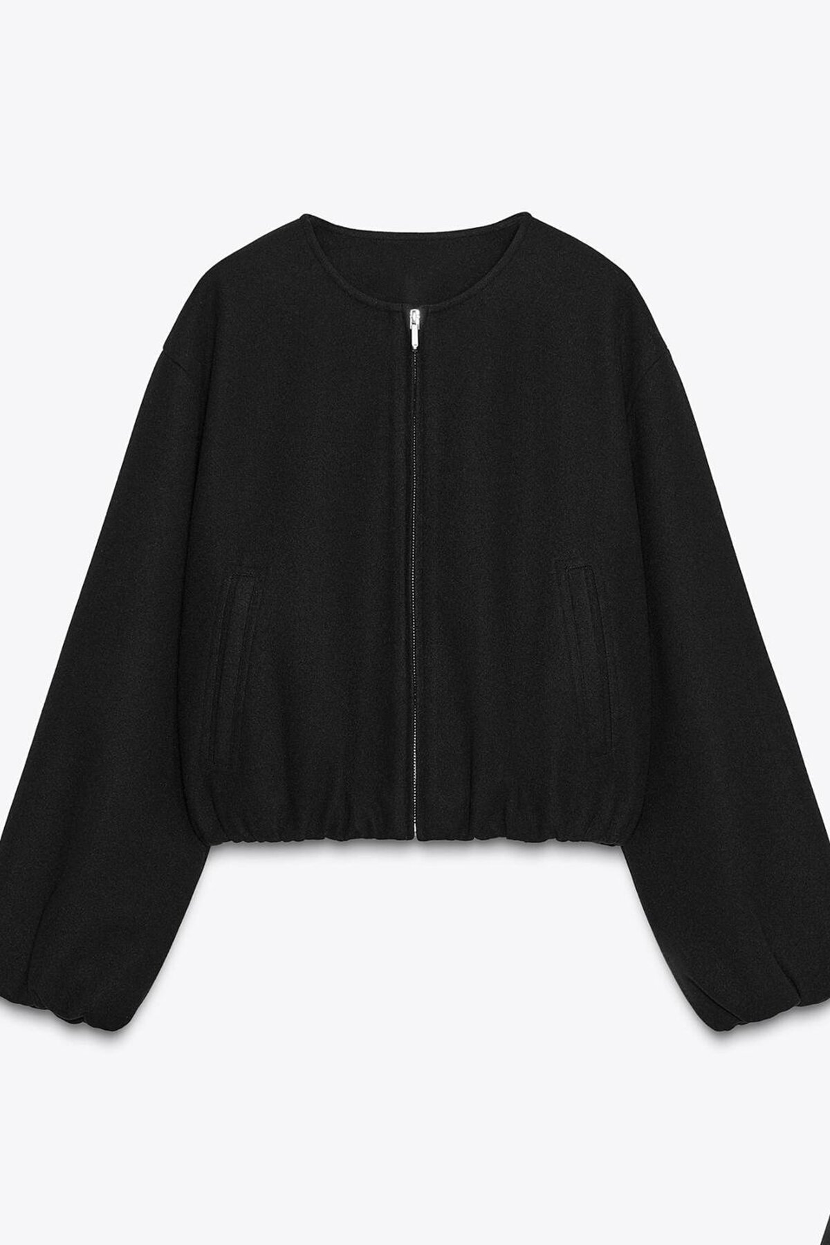 Bisiklet Yaka Fermuarlı Bomber Ceket