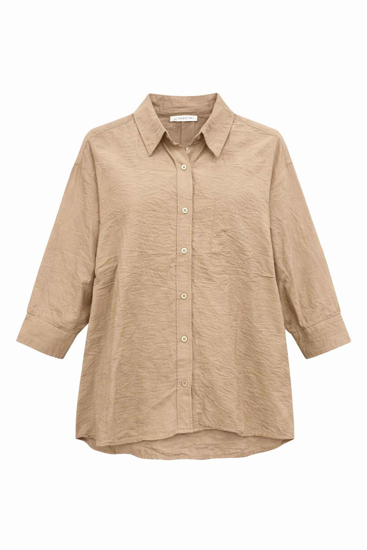 Camel Tek Cepli Oversize Gömlek