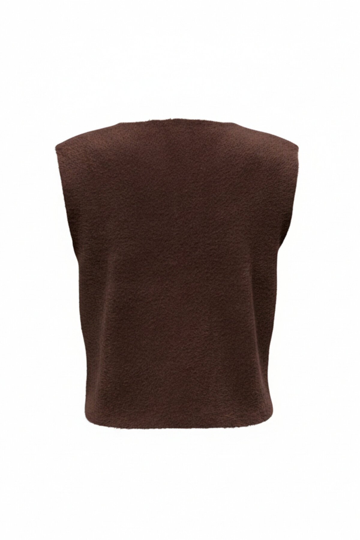 Çift Cepli Gold Düğmeli Yumoş Yelek