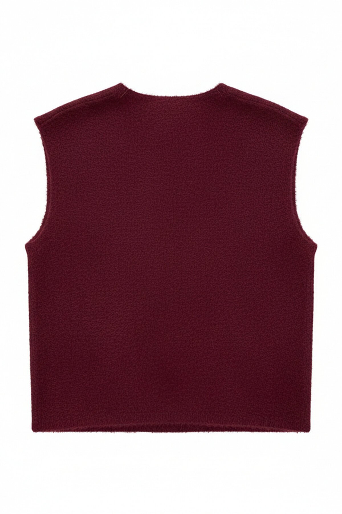 Çift Cepli Gold Düğmeli Yumoş Yelek